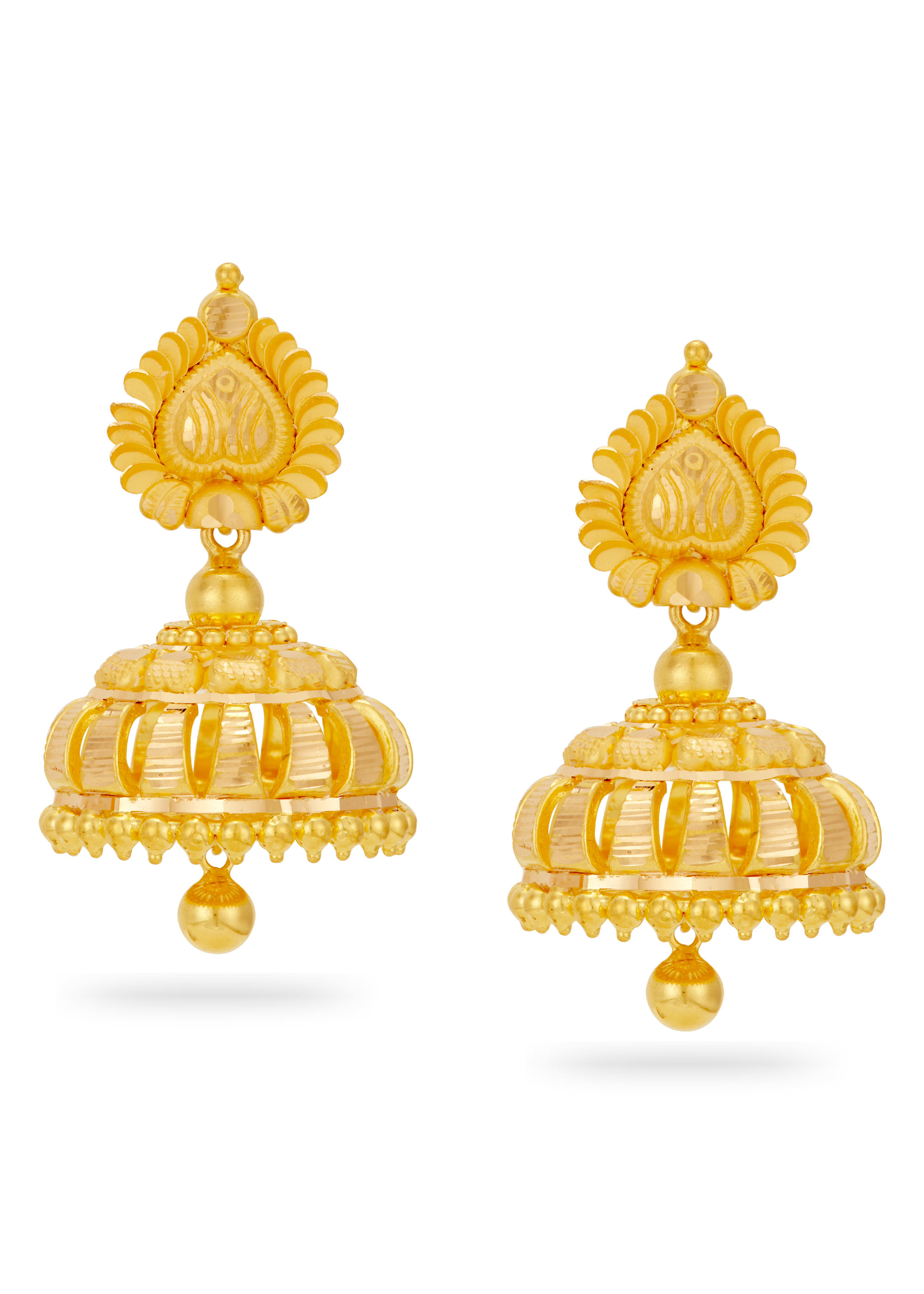 Pillar Inspired 22K Gold Timeless Jhumka Earring