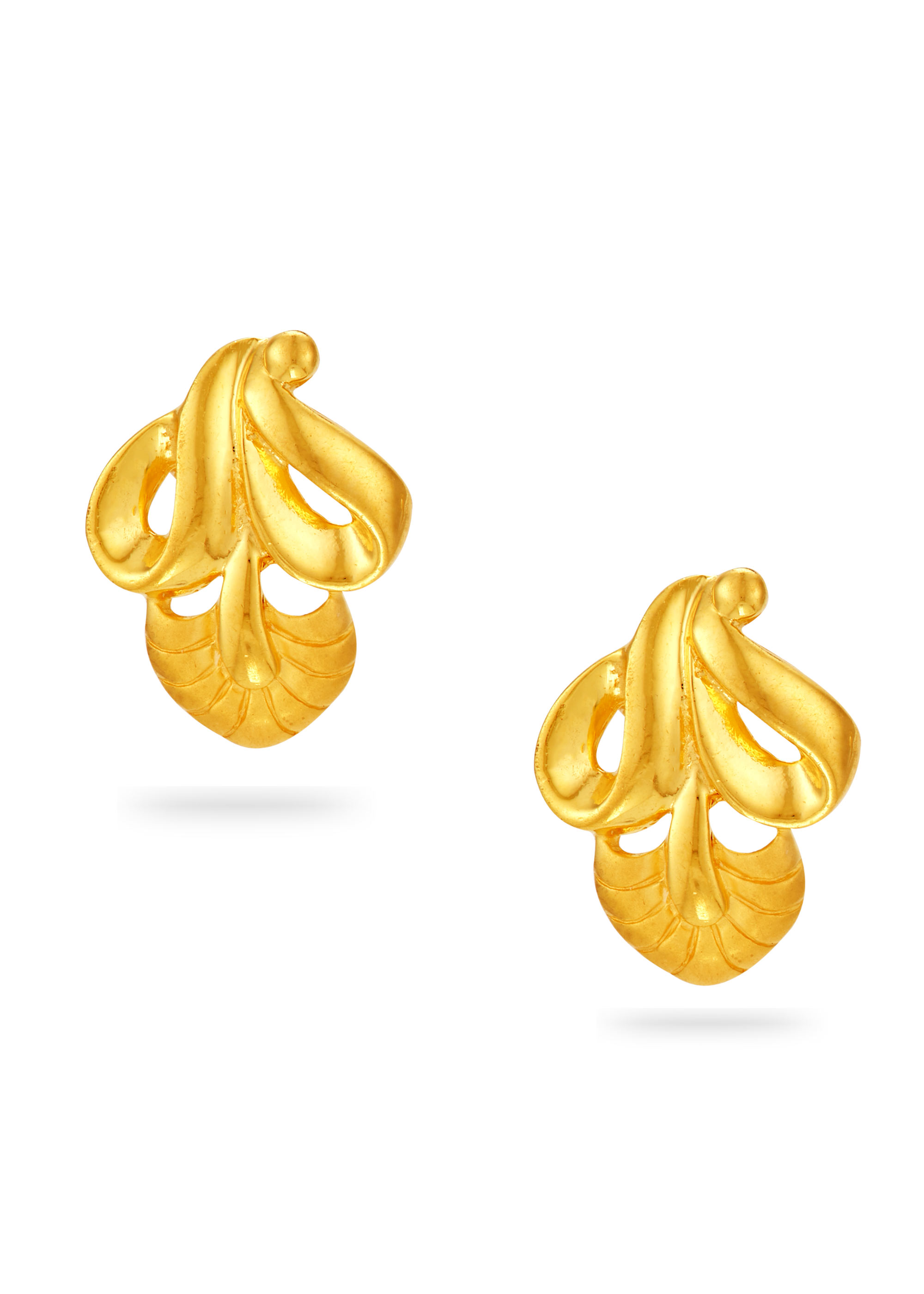 Elegant Bloom 22K Gold Floral Stud Earring