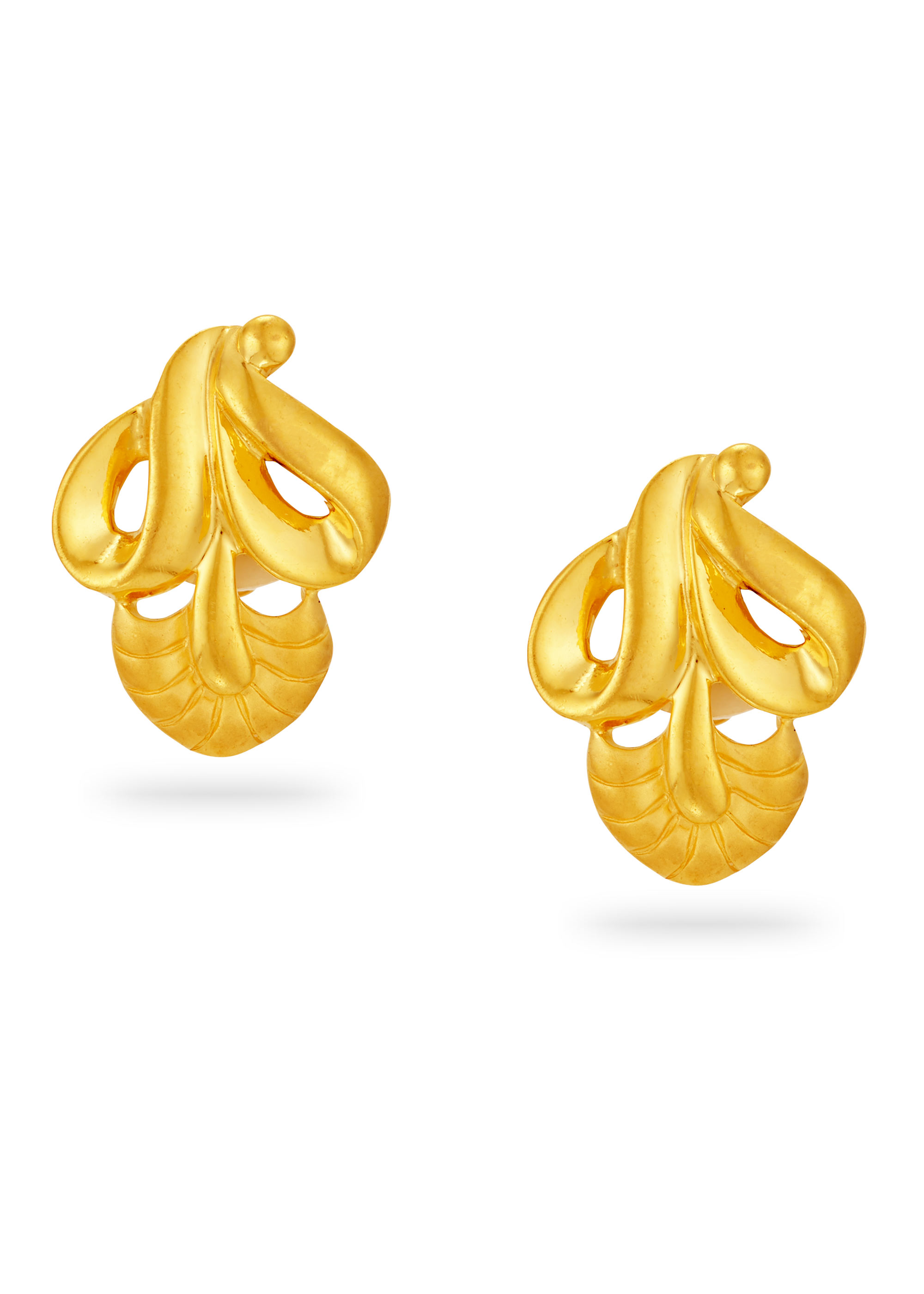 Floral Elegance 22K Gold Petite Stud Earring