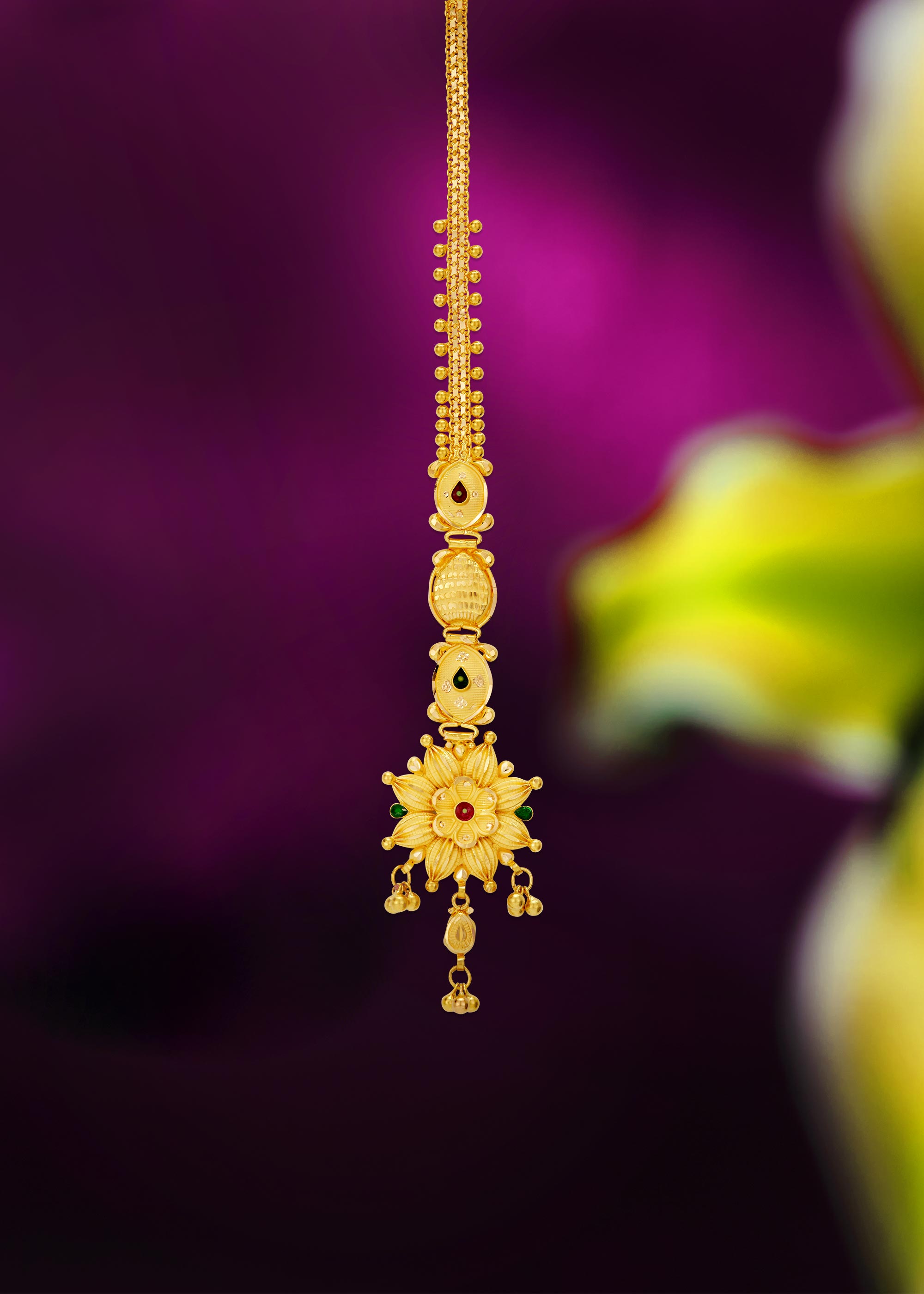 Nakshatra Glam 22K Gold Fancy Maang Tikka