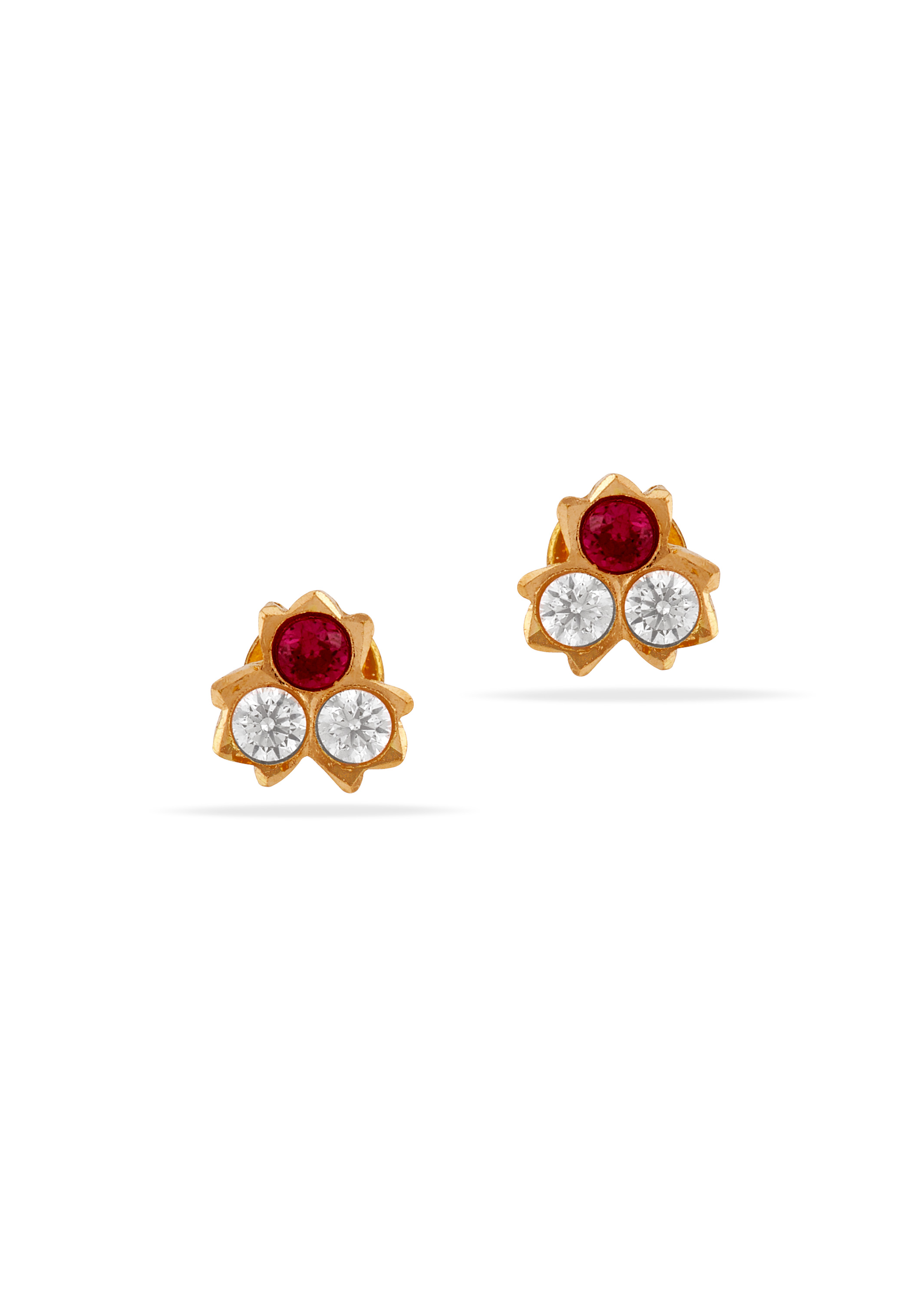 Starlit Trio 22K Gold Baby Stud Earring