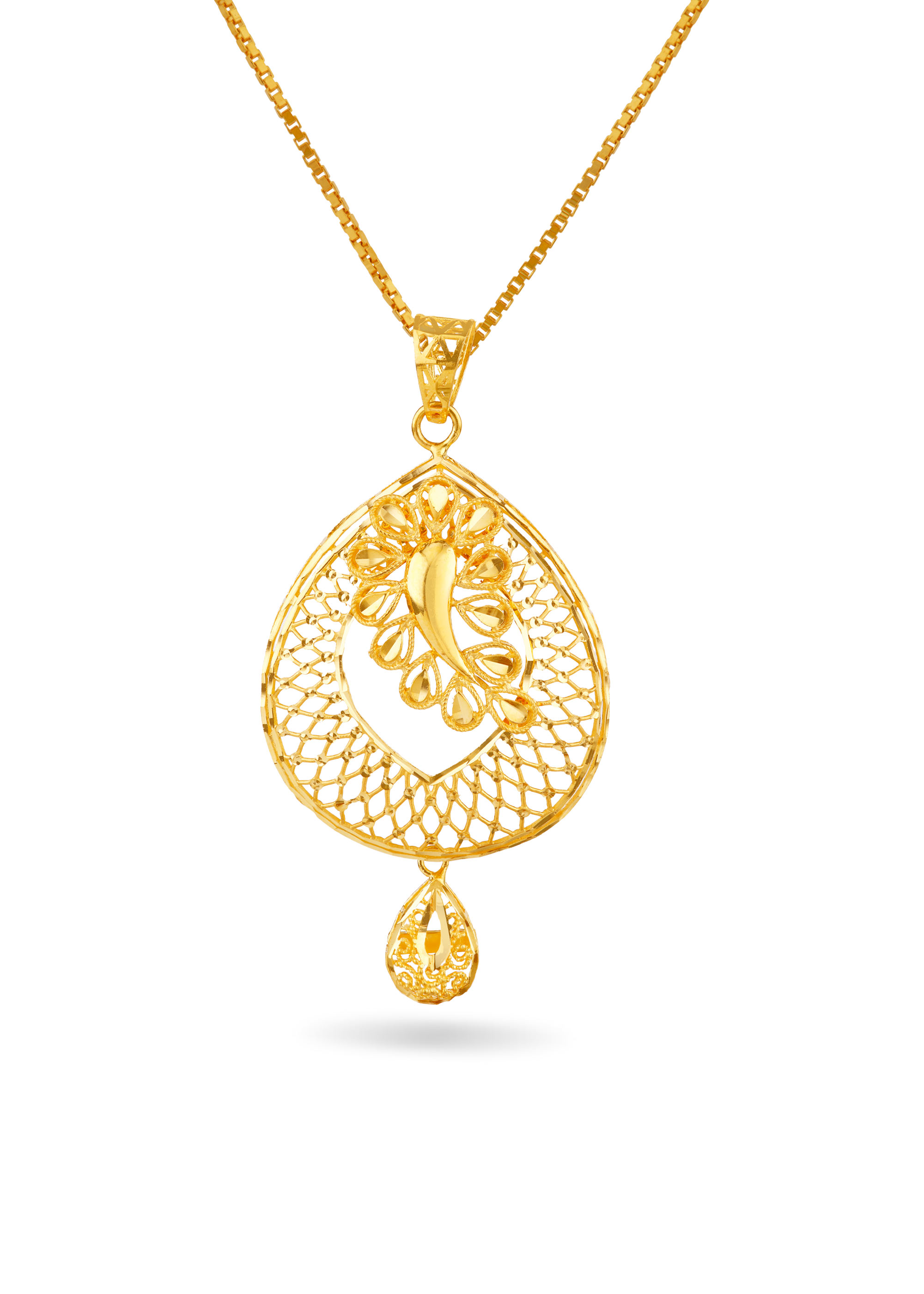 Turkish-Inspired Filigree 22K Gold Pendant