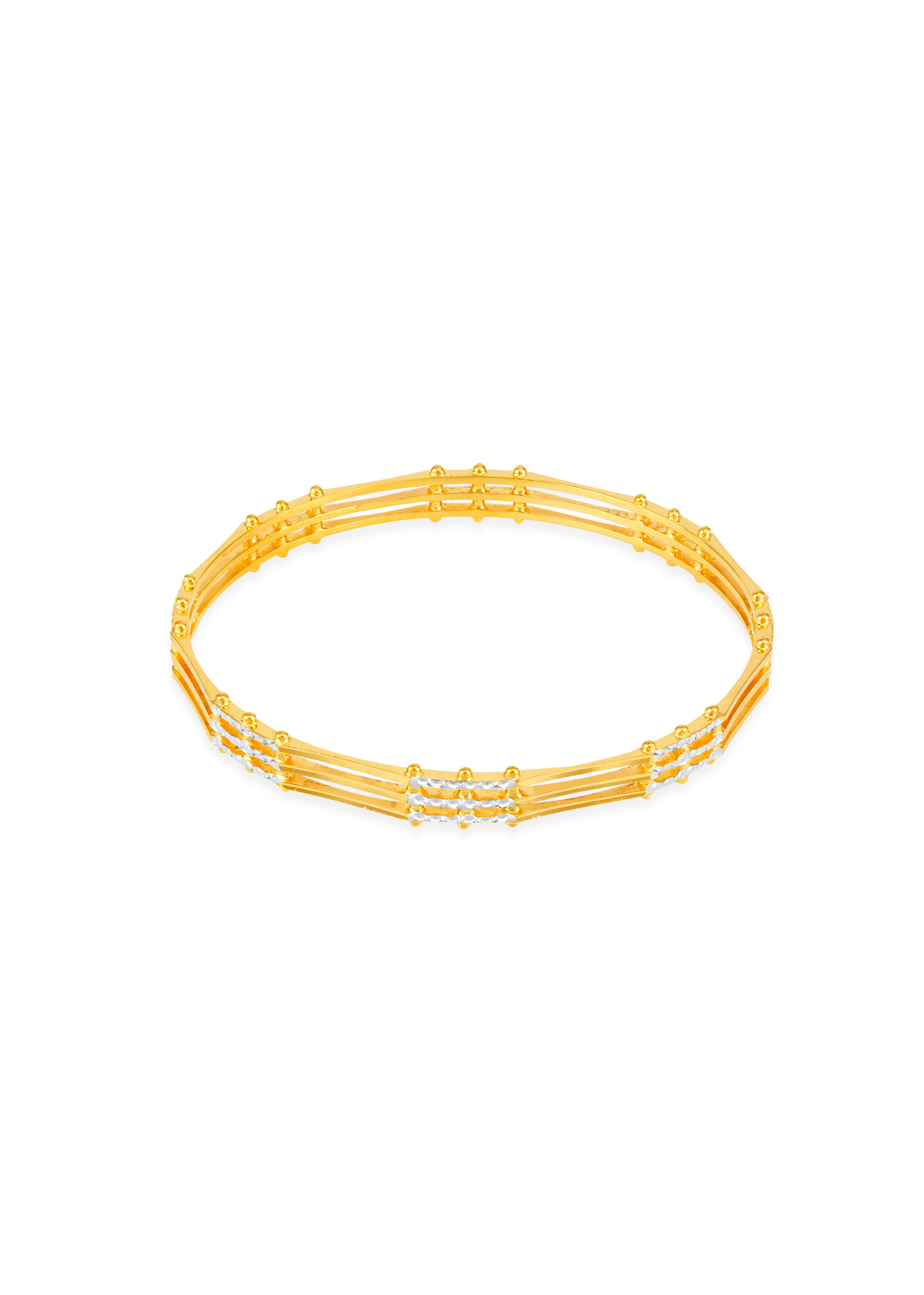Intricate Architectural 22K Gold Masterpiece Bangle