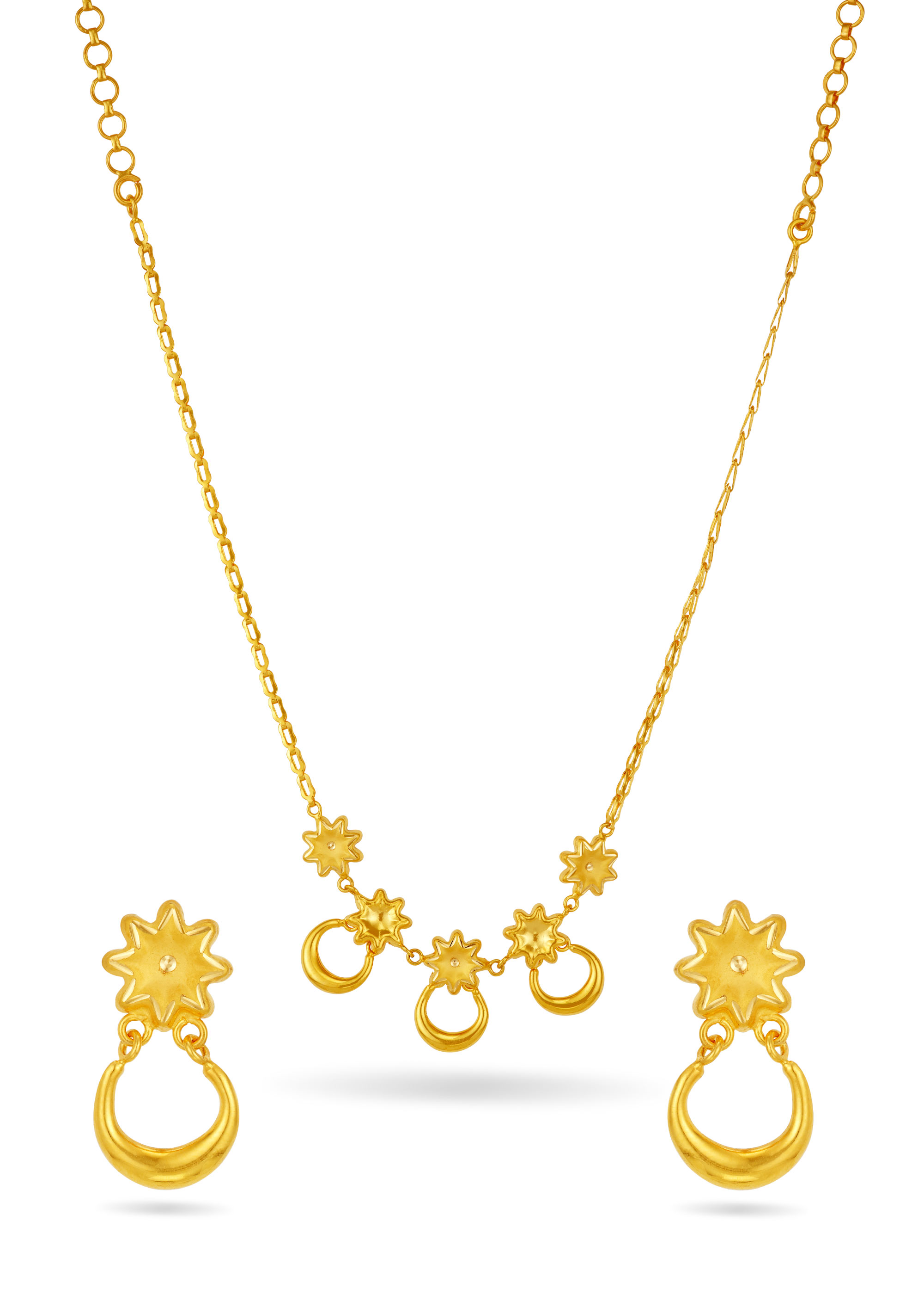 Twinkling Star 22K Gold Crescent Neckwear Set