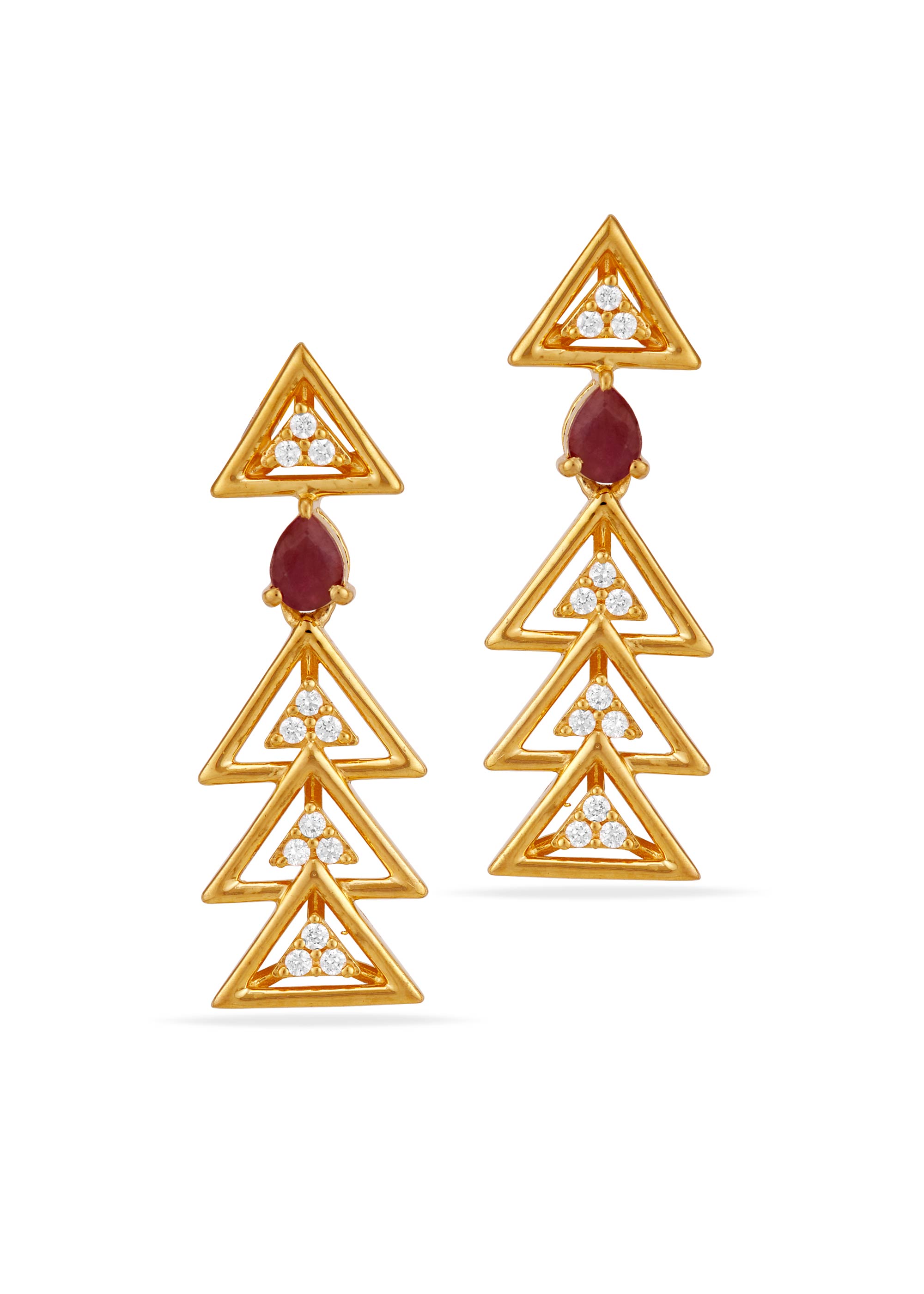 Glimmer in Motion 22K Gold Hanging Earring