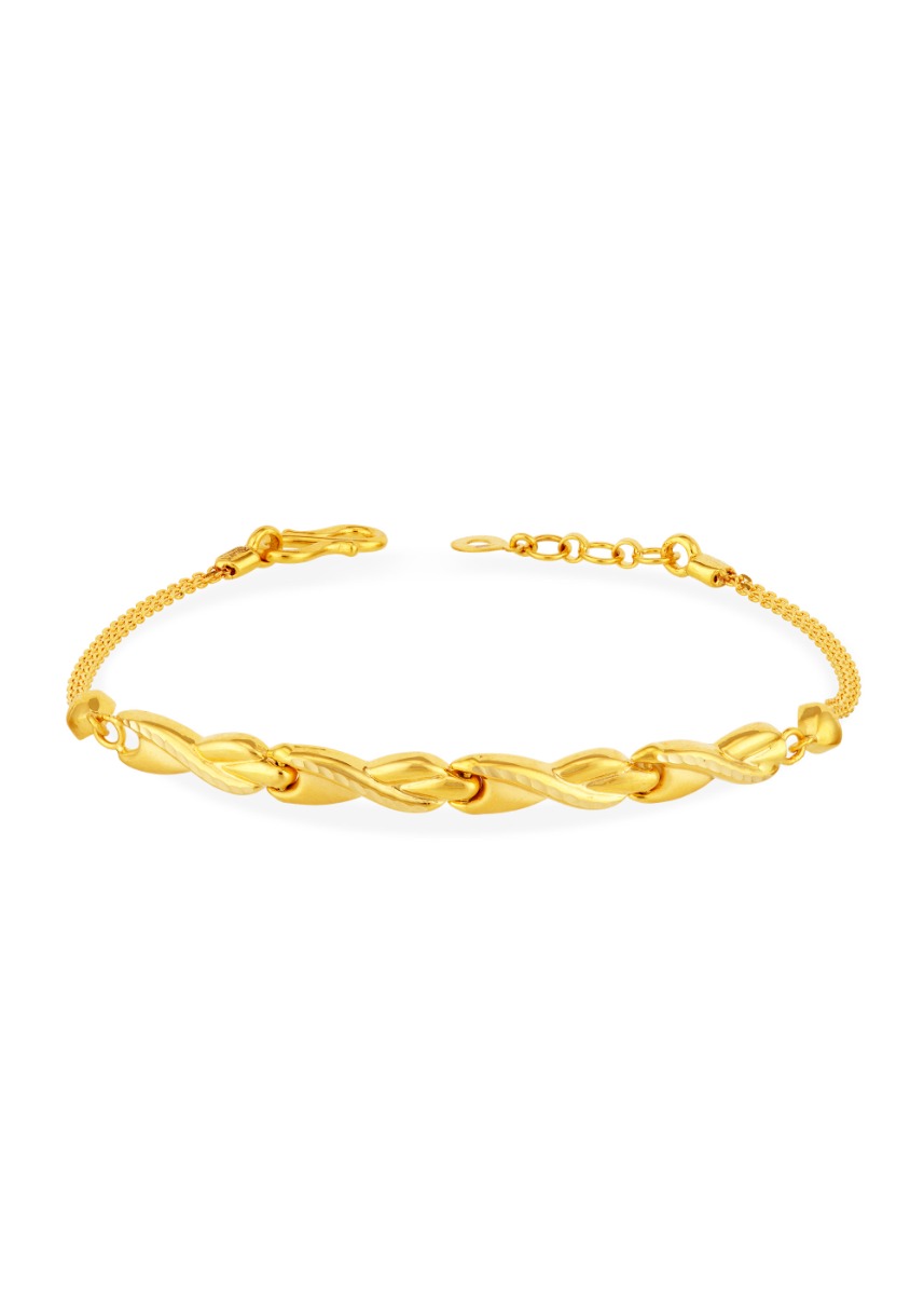 Glossy Thin 22K Gold Bracelet