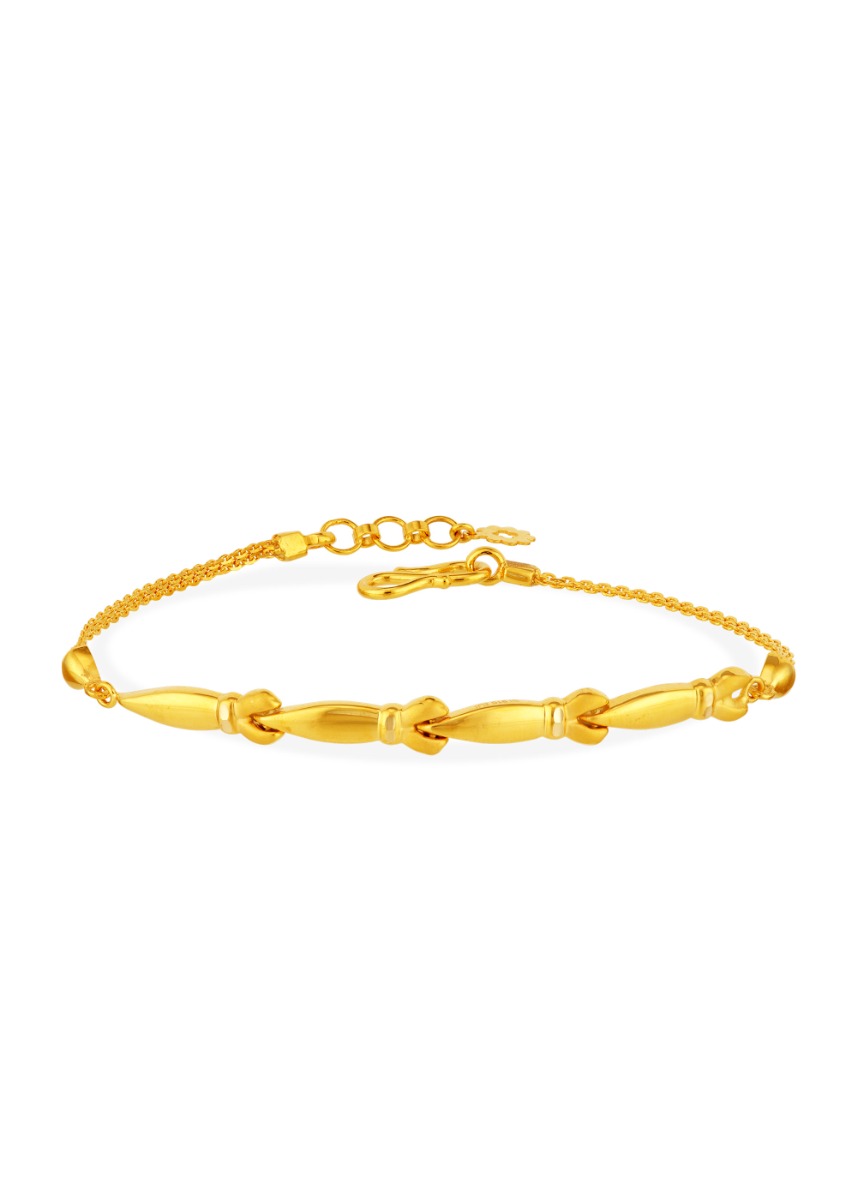 Fancy Chain 22K Gold Link Bracelet
