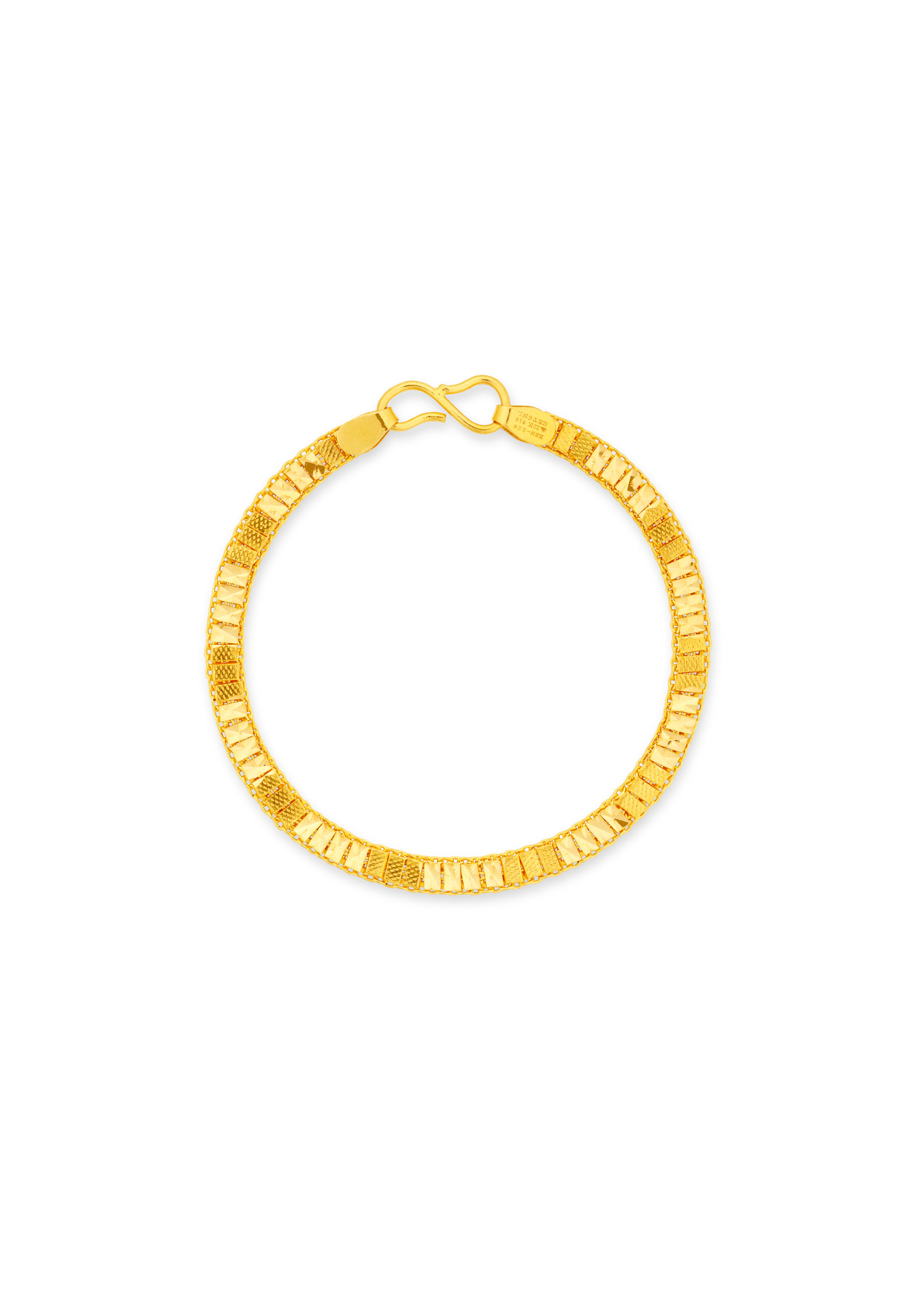 Sparkling Kamal 22K Gold Shaped Bracelet