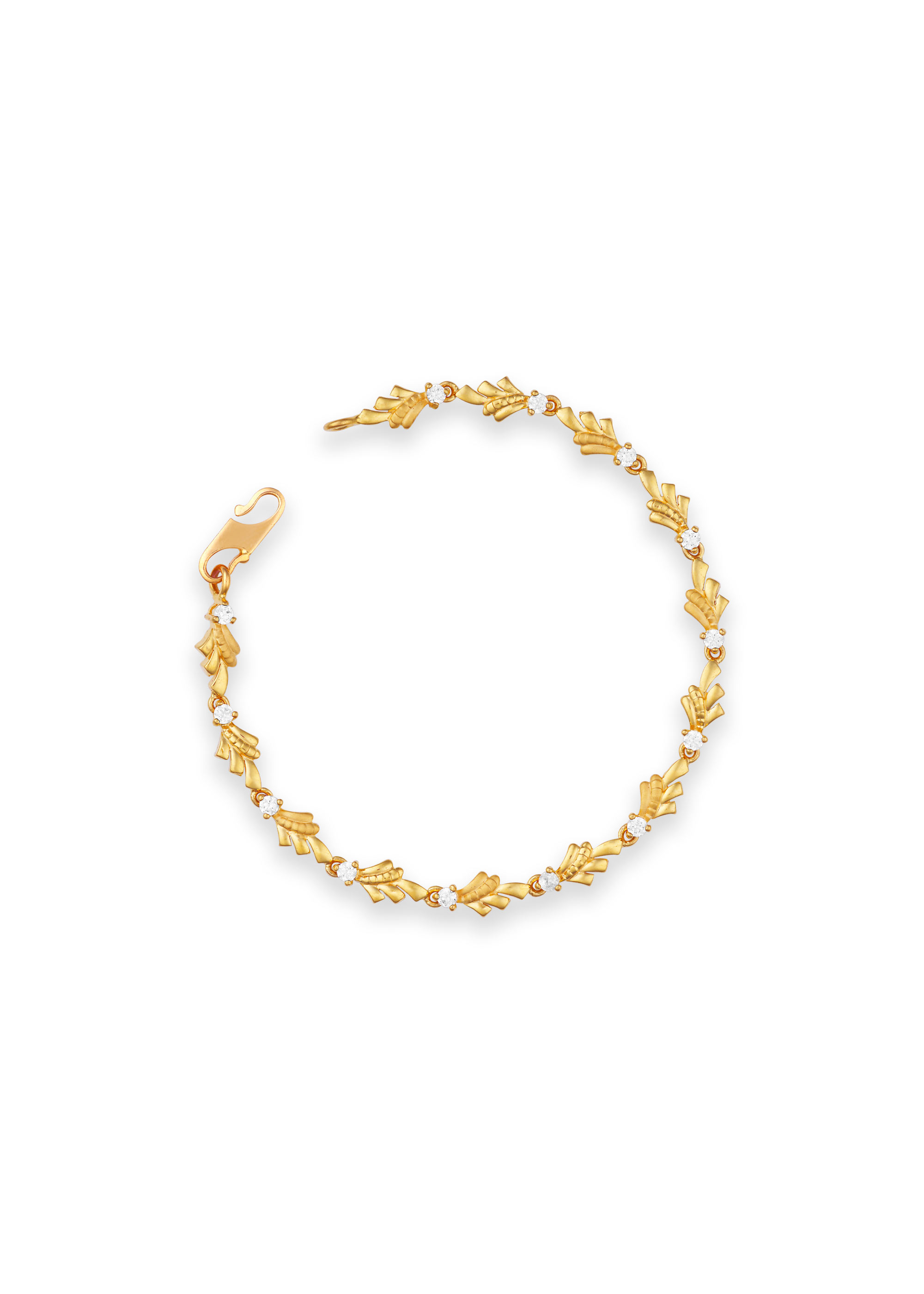 Sparkling Stone 22K Gold Bracelet