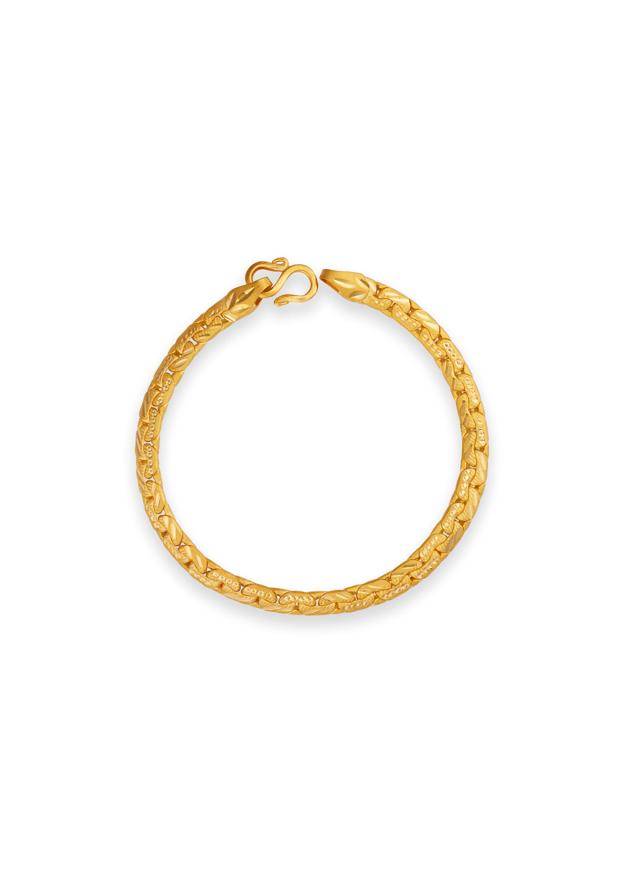 Feather Light 22K Gold Hollow Bracelet