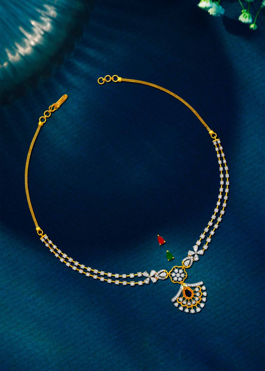 Floral Layers Diamond Necklace