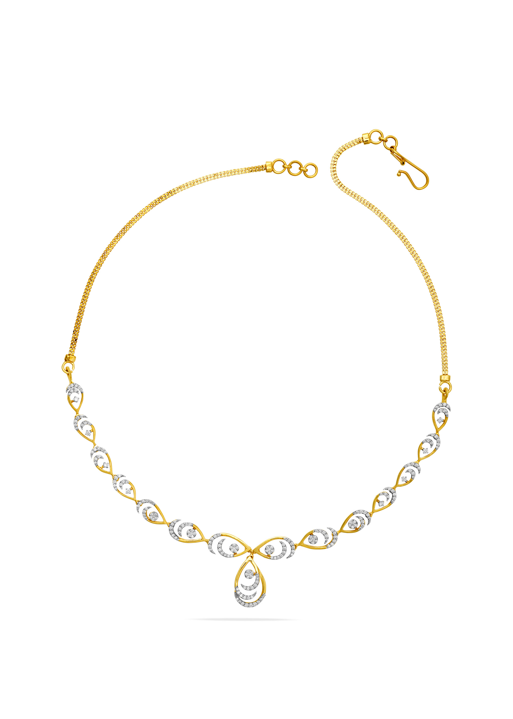 Peacock's Whisper Diamond Necklace