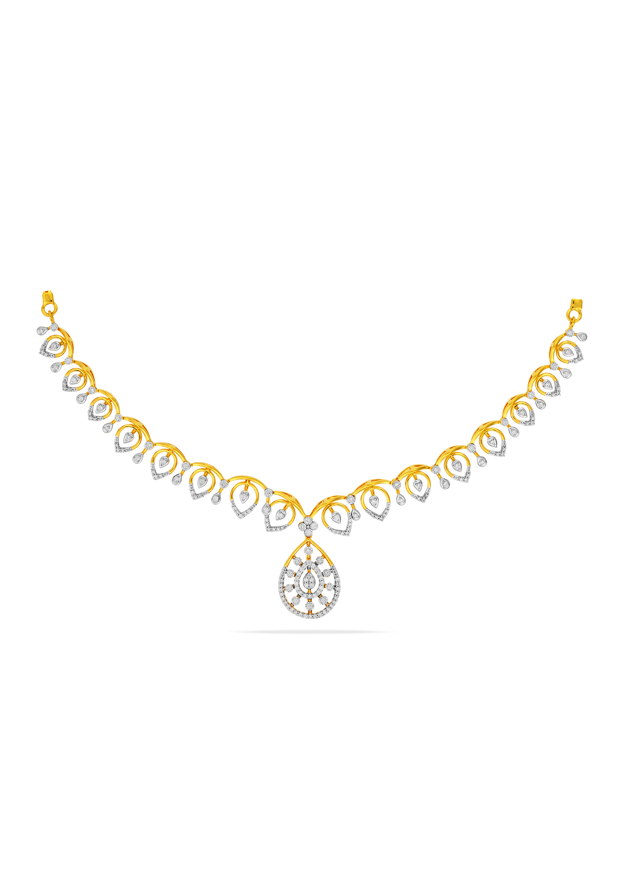 Pretty Petal Cascade Diamond Necklace
