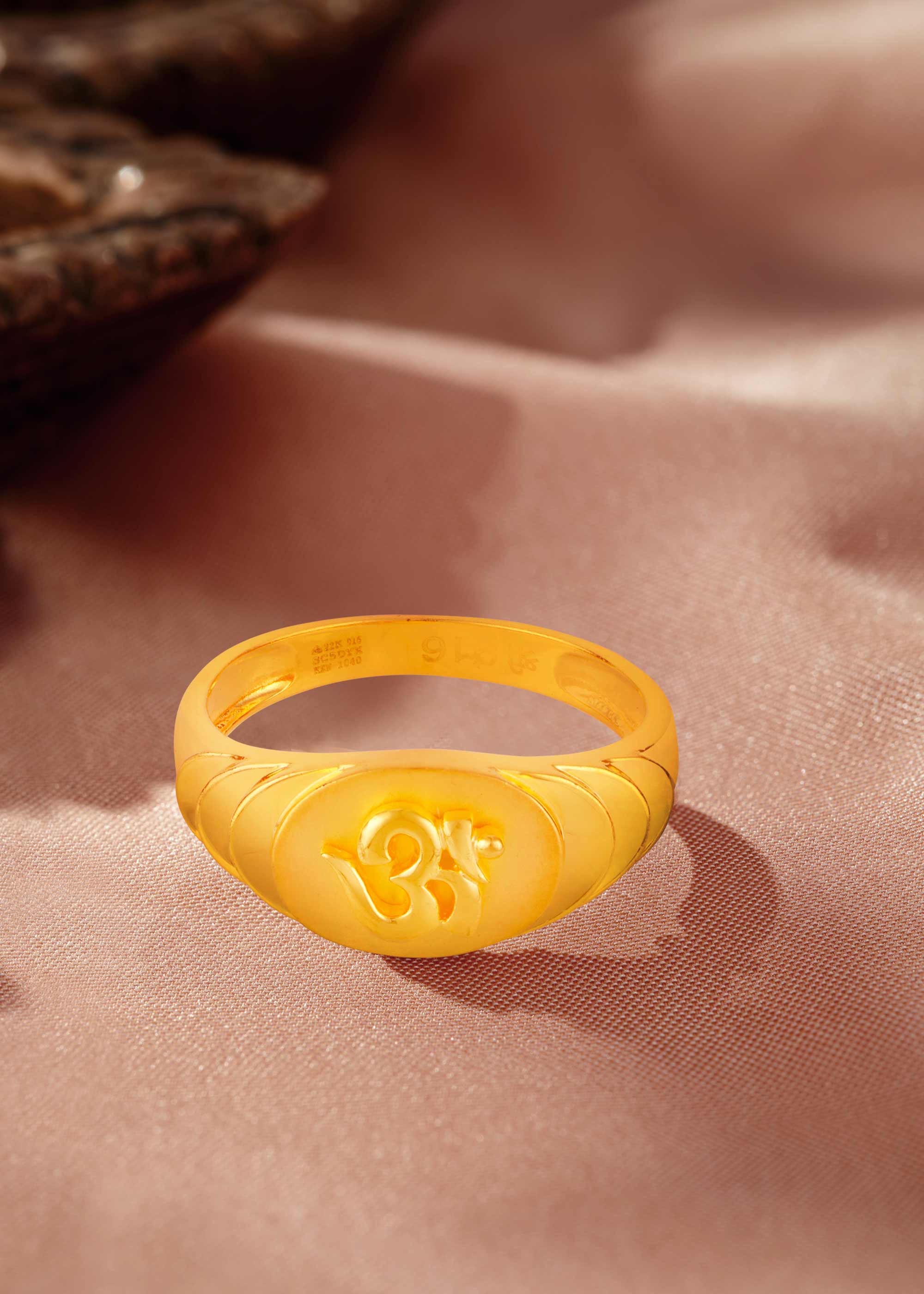 Eternal Serenity 22K Gold OM Finger Ring