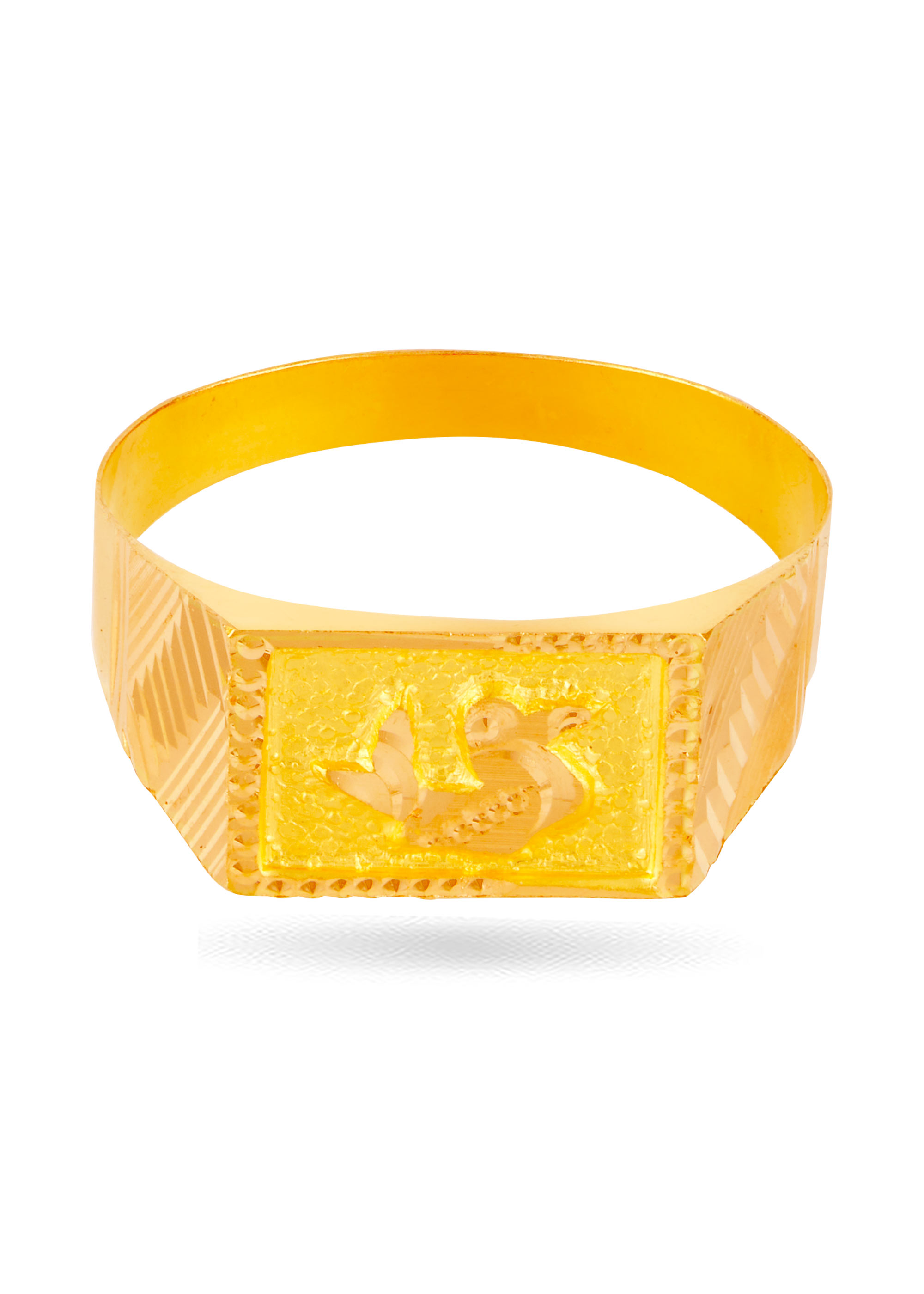 Sleek Hollow 22K Gold TV Finger Ring