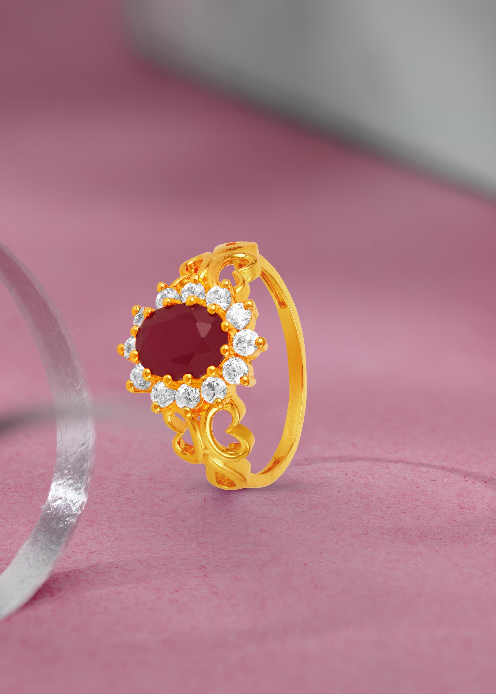 Vibrant Elegance 22K Gold Party Finger Ring