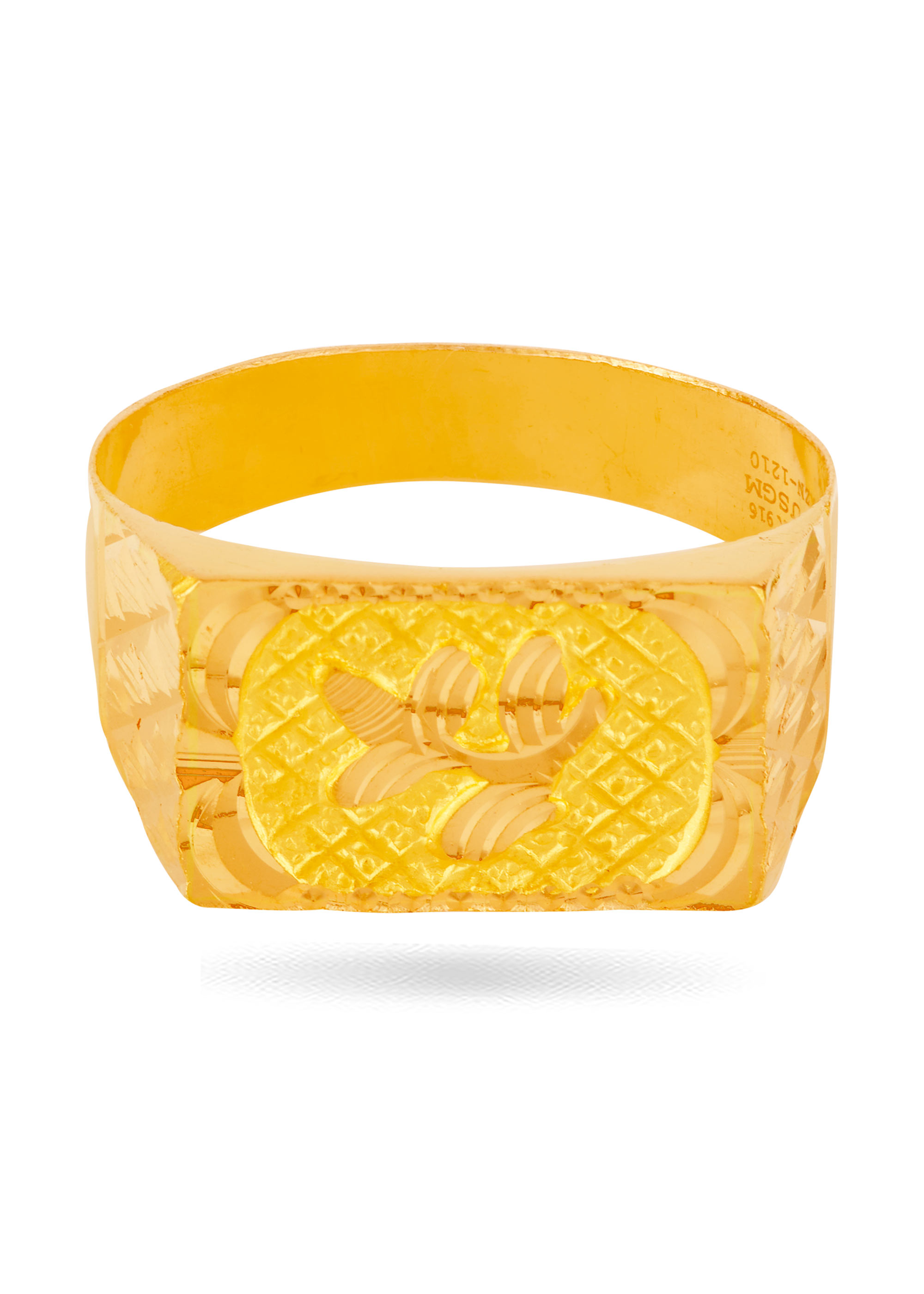 Sleek TV Model 22K Gold Finger Ring