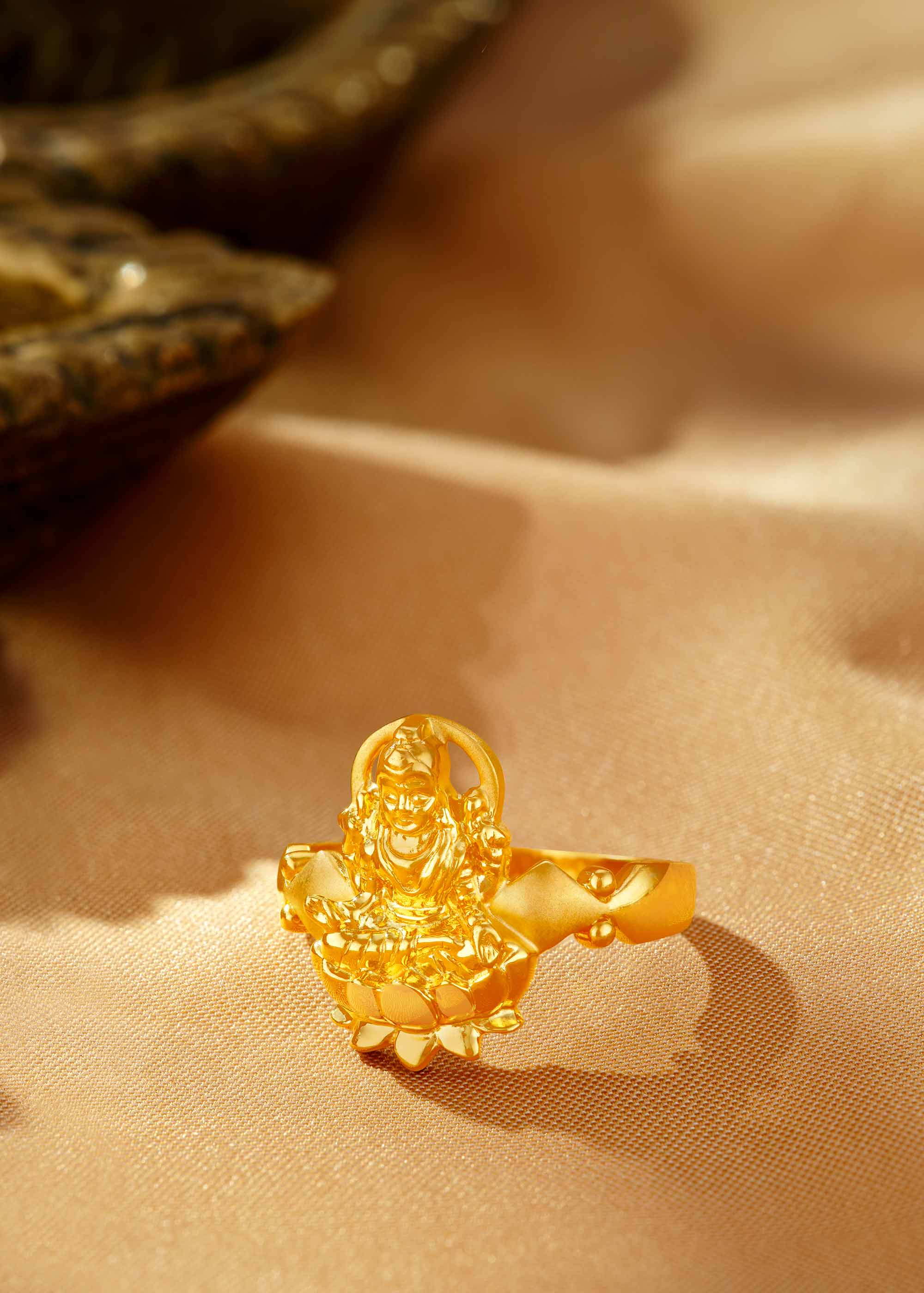Goddess Grace 22K Gold Lakshmi Finger Ring