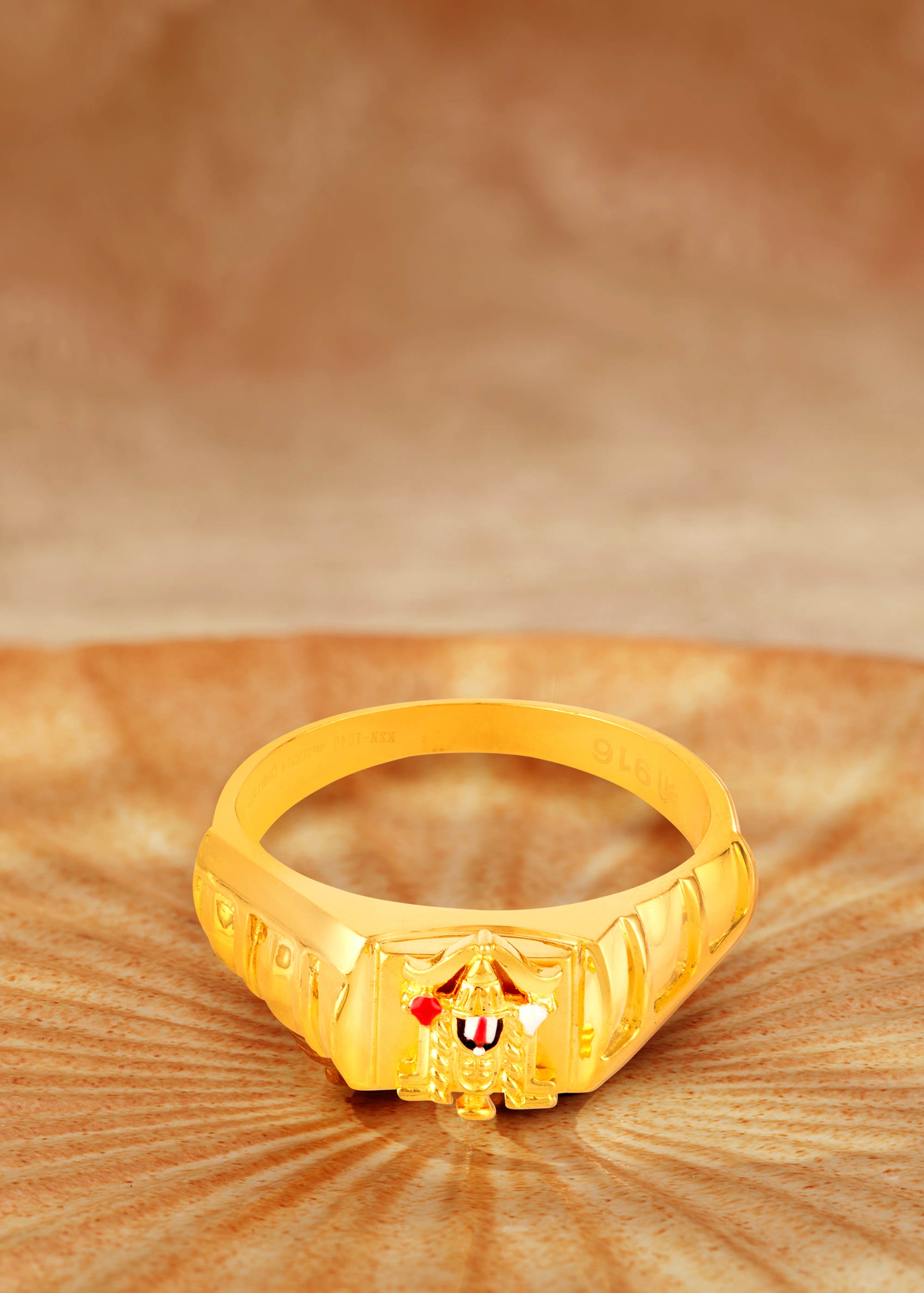 God-Inspired 22K Gold Balaji Finger Ring