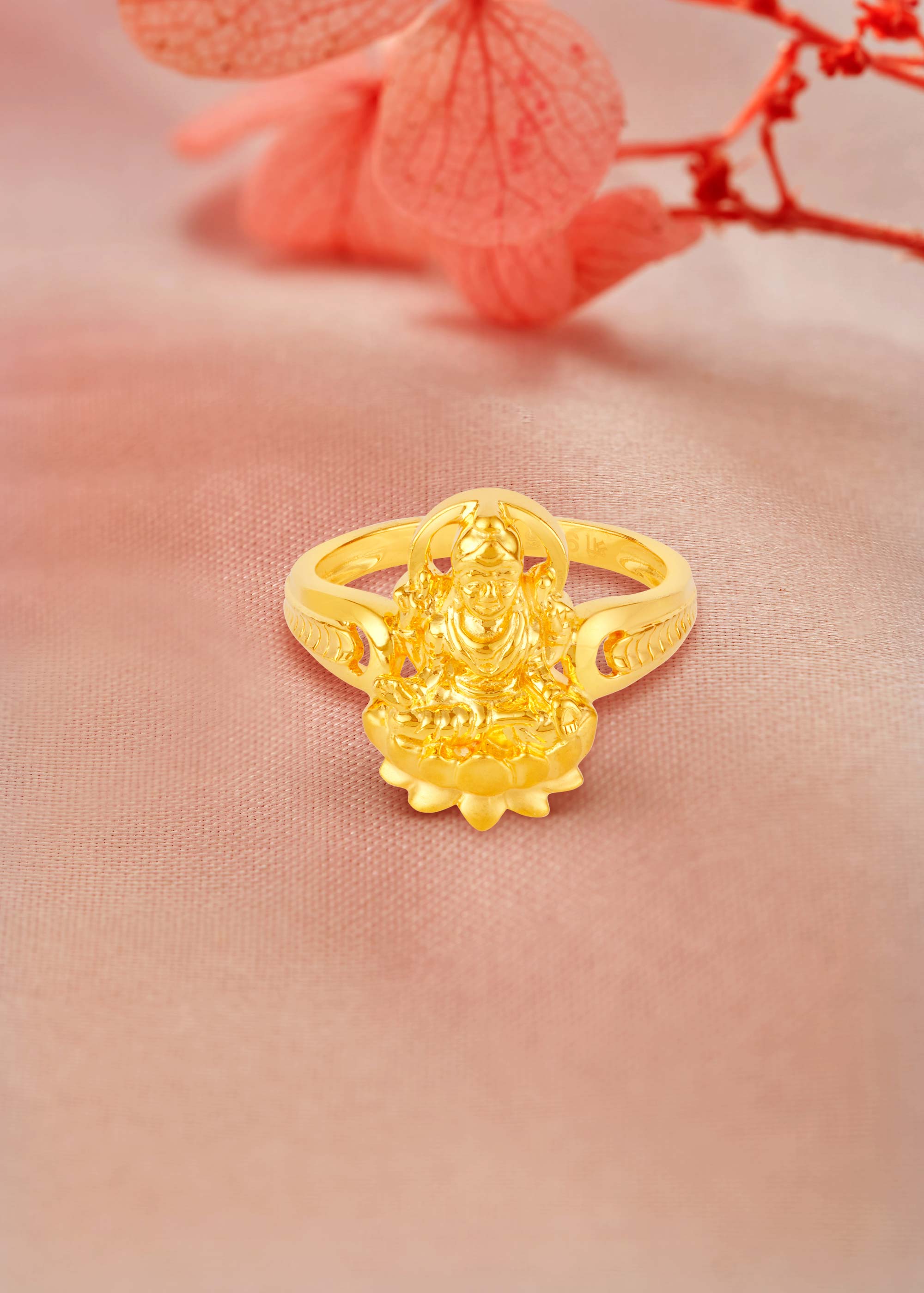 Lakshmi Devi 22K Gold Motif Finger Ring