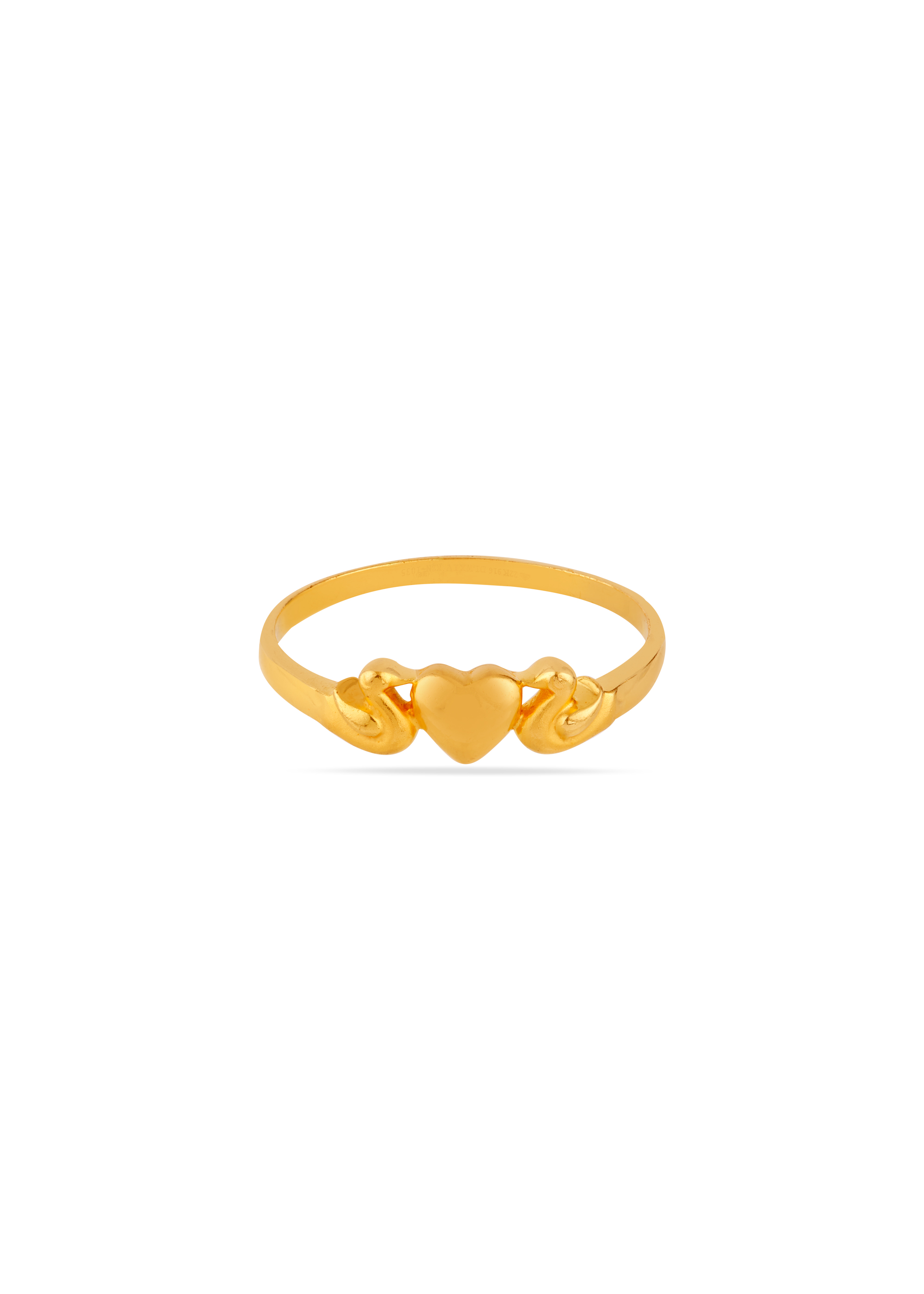Matte Heart 22K Gold Muse Finger Ring