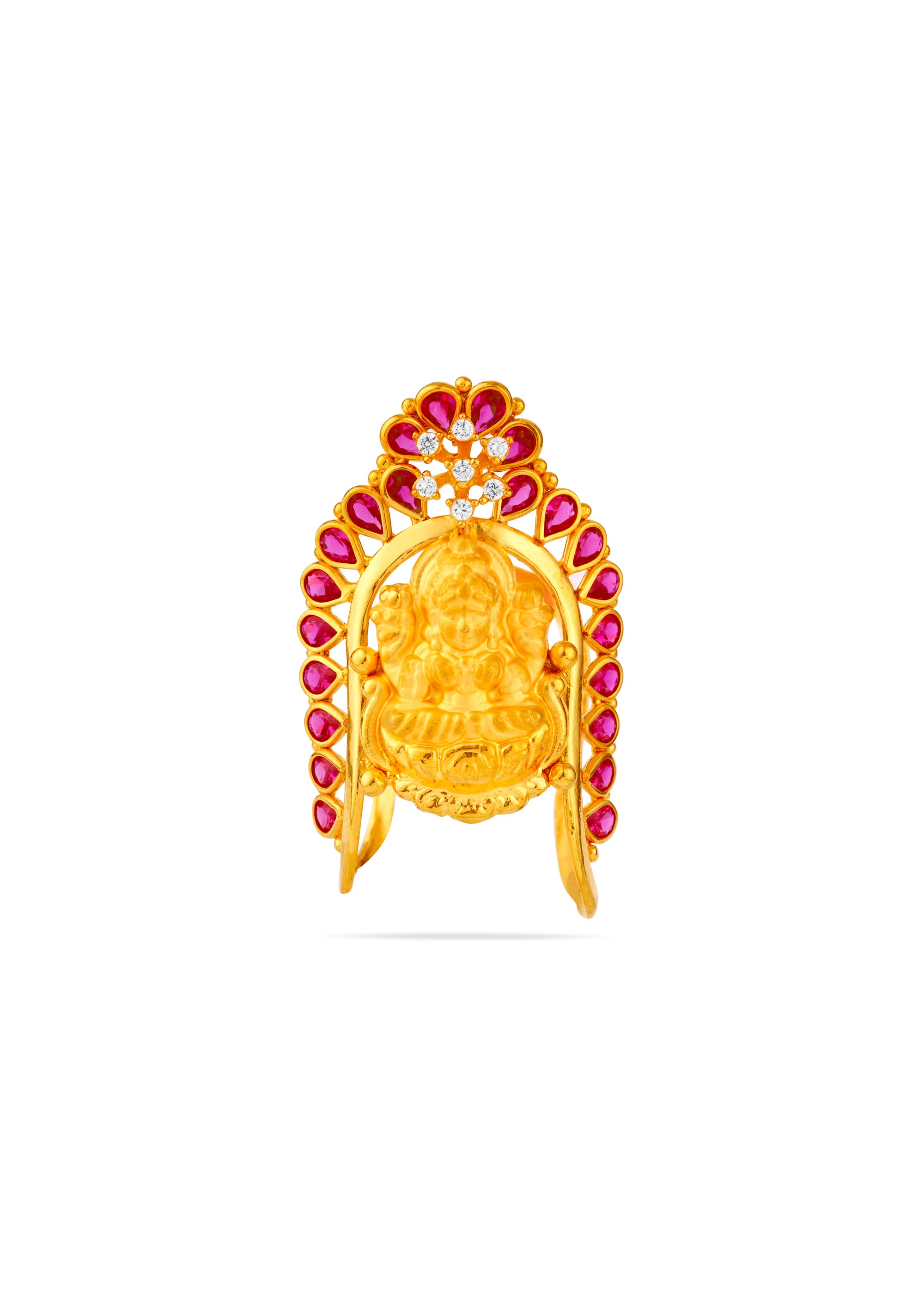 Lakshmi Glow 22K Gold Vanki Party Finger Ring