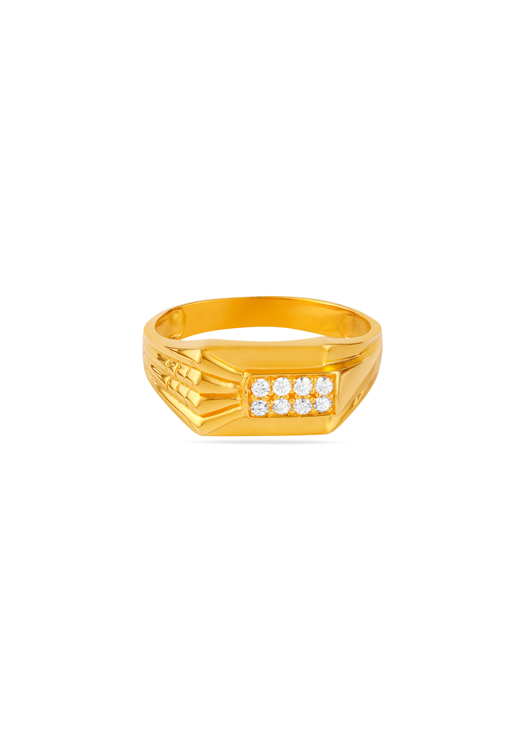 Monarch Square 22K Gold Stone Finger Ring
