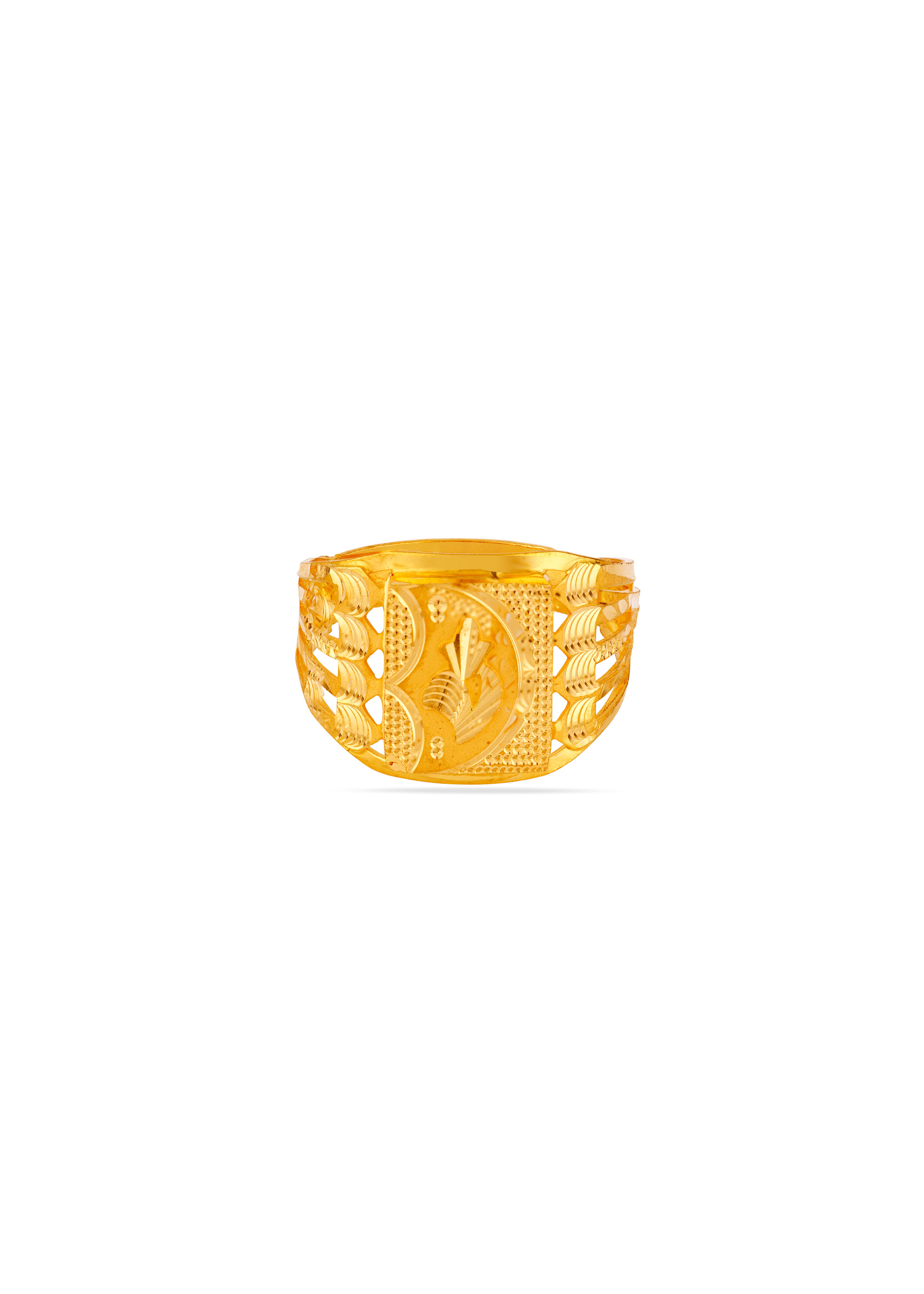 Edge of Elegance 22K Gold Finger Ring