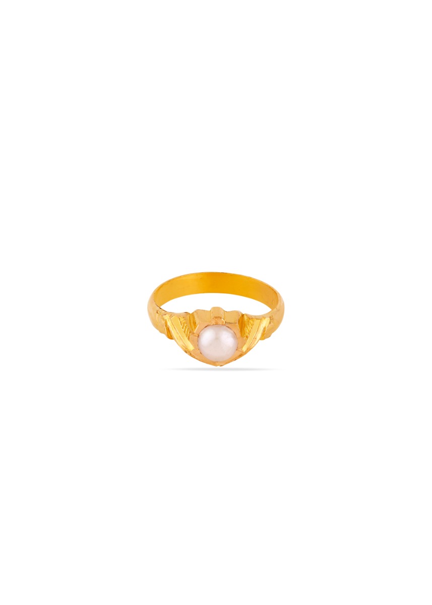 Coral Bloom 22K Gold Nellore Finger Ring