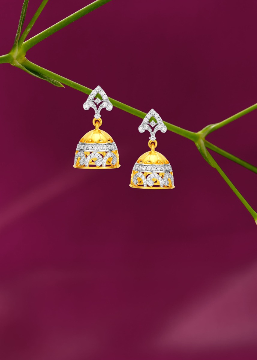 Delicate Elegance Diamond Jhumka Earring