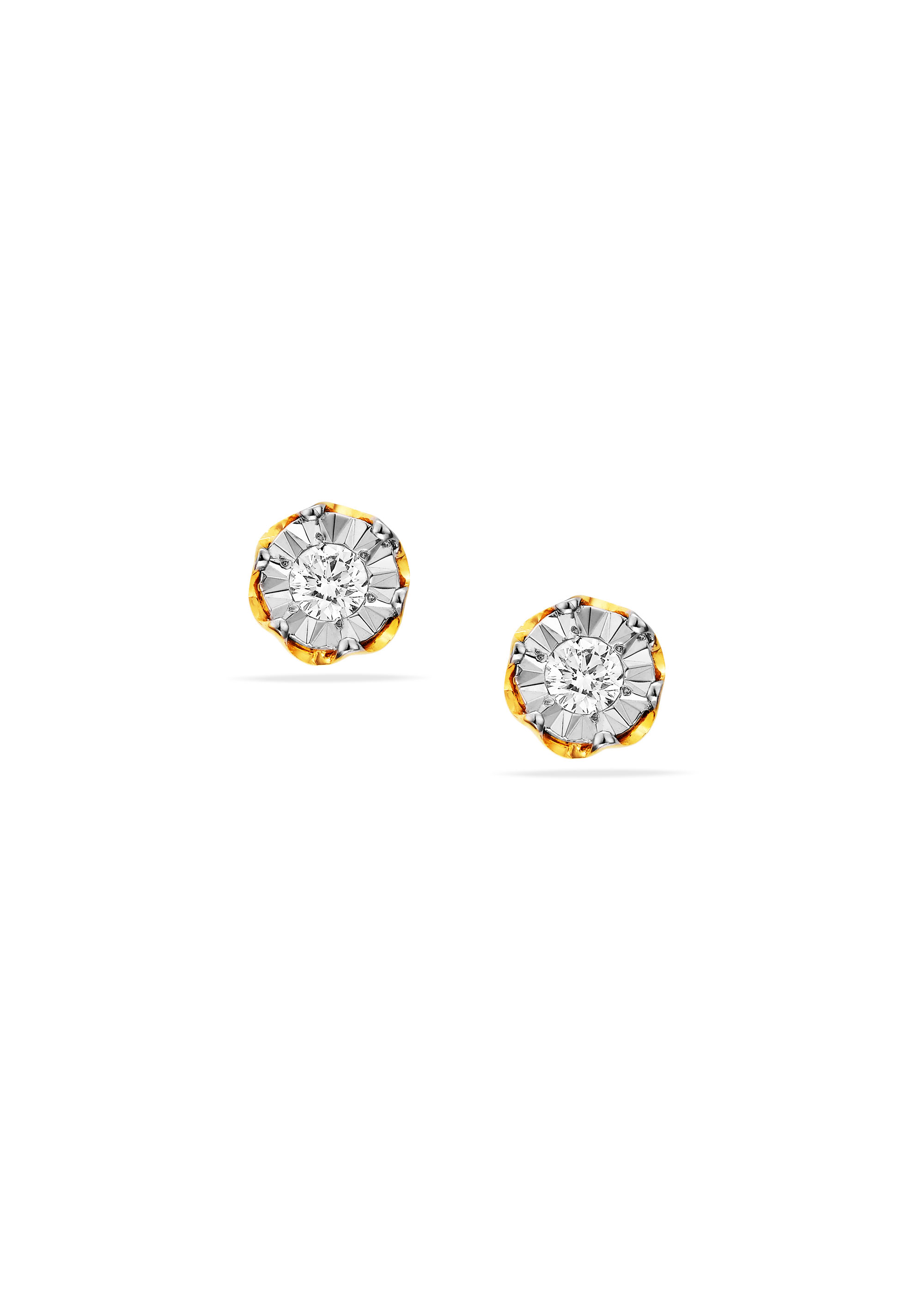 Radiant Floral Diamond Stud Earring