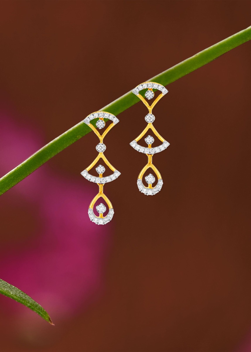 Flowing Water Diamond Hanging Earring
