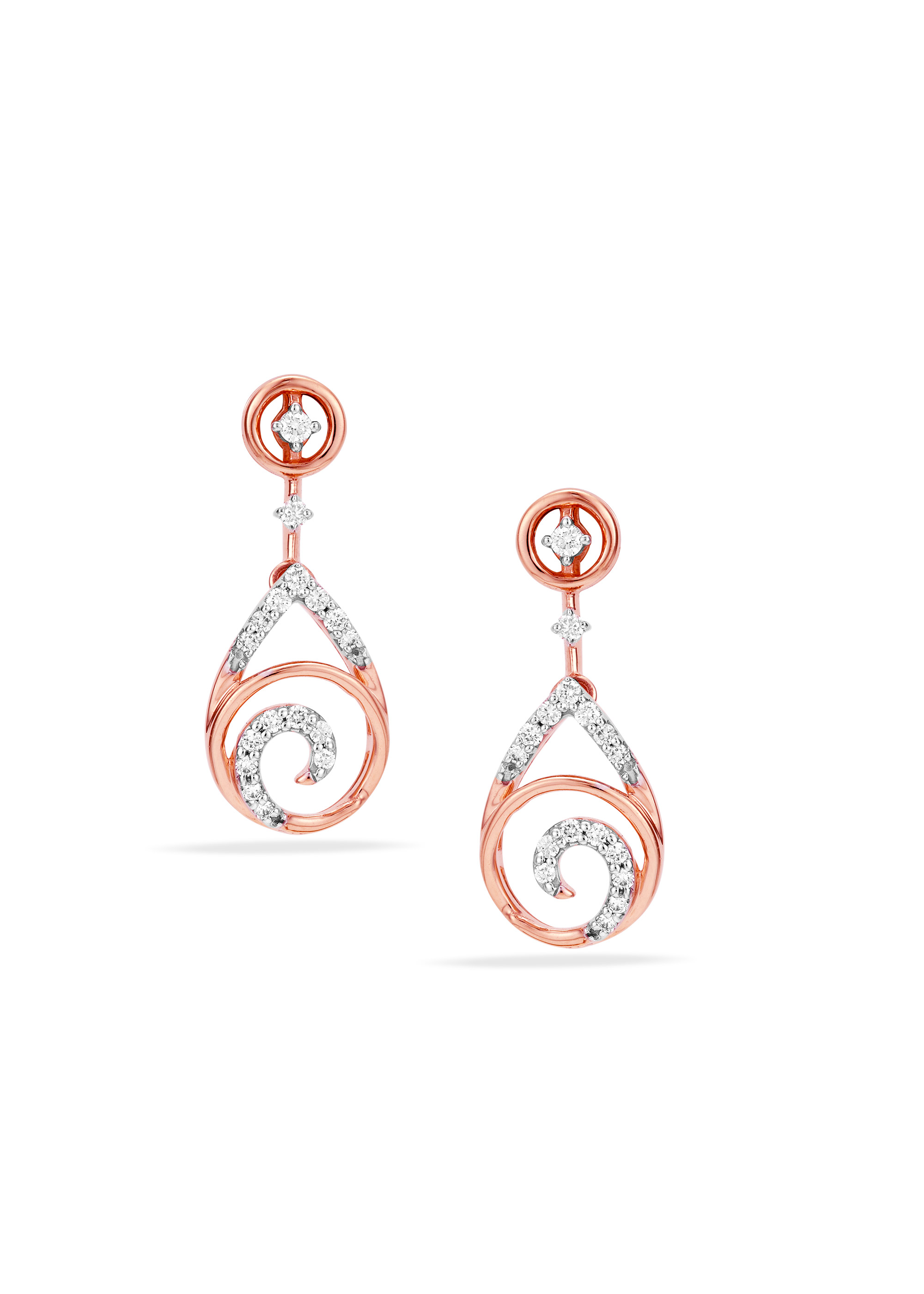 Peacock Symphony Diamond Hanging Earring