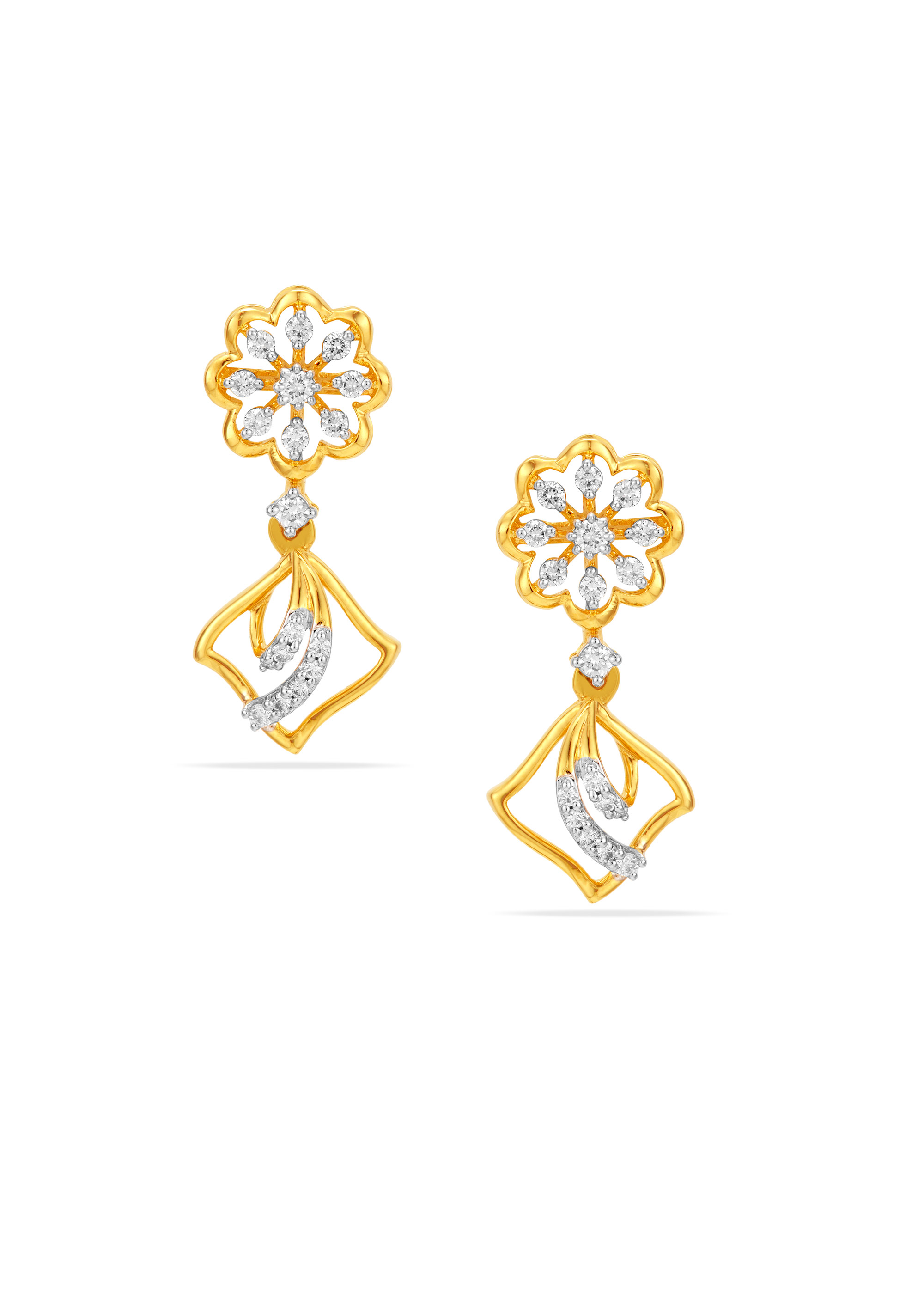 Floral Symphony Diamond Hanging Earring