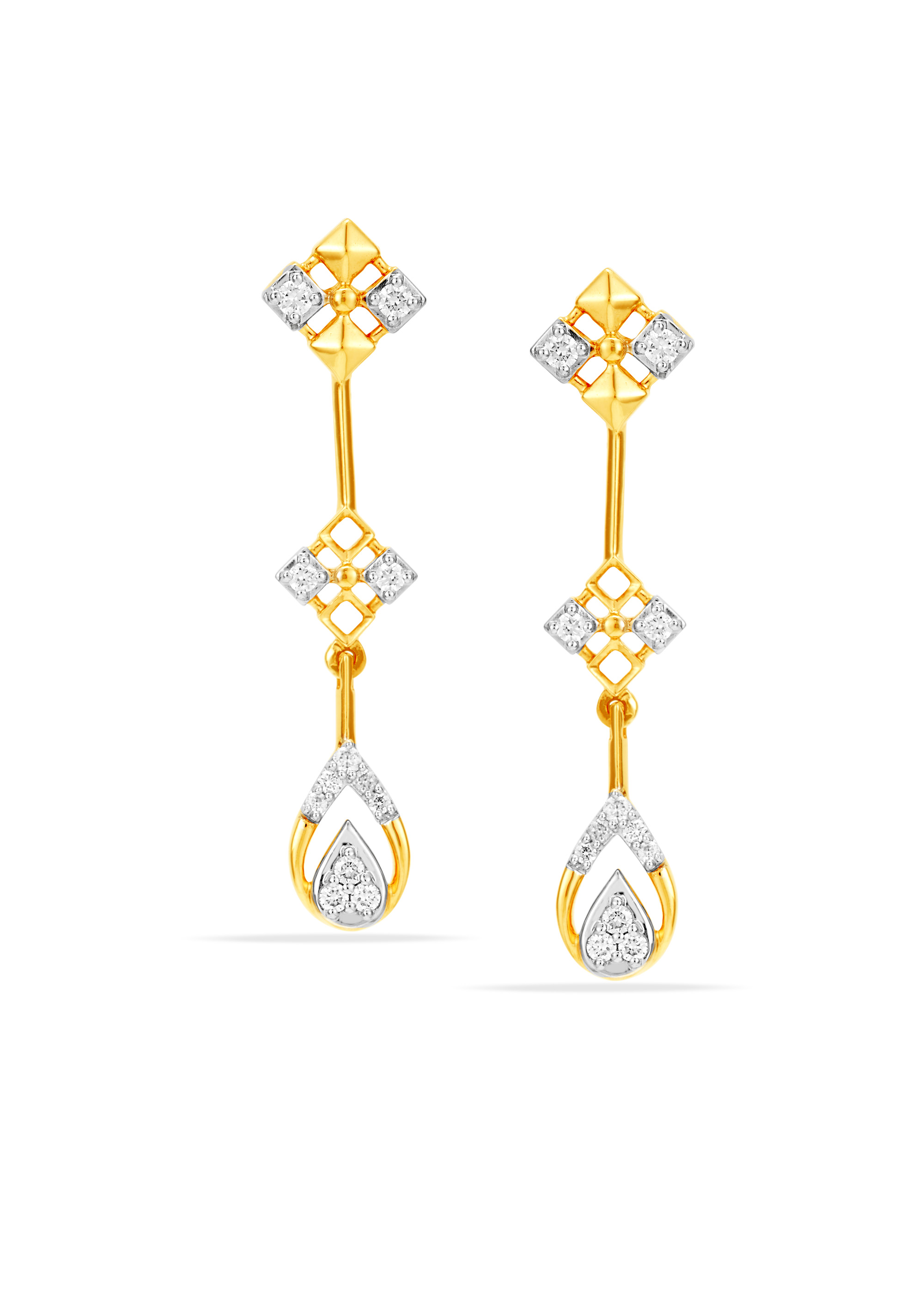 Flowing Elegance Diamond Hanging Earring