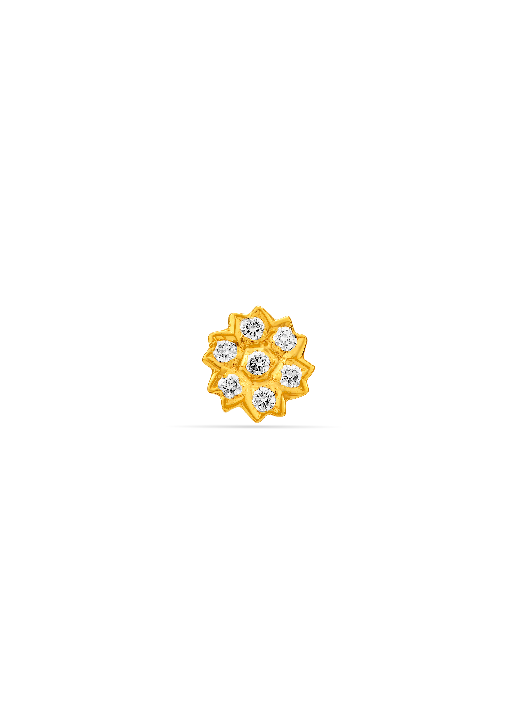 Charming Floral Radiance Diamond Nose Pin
