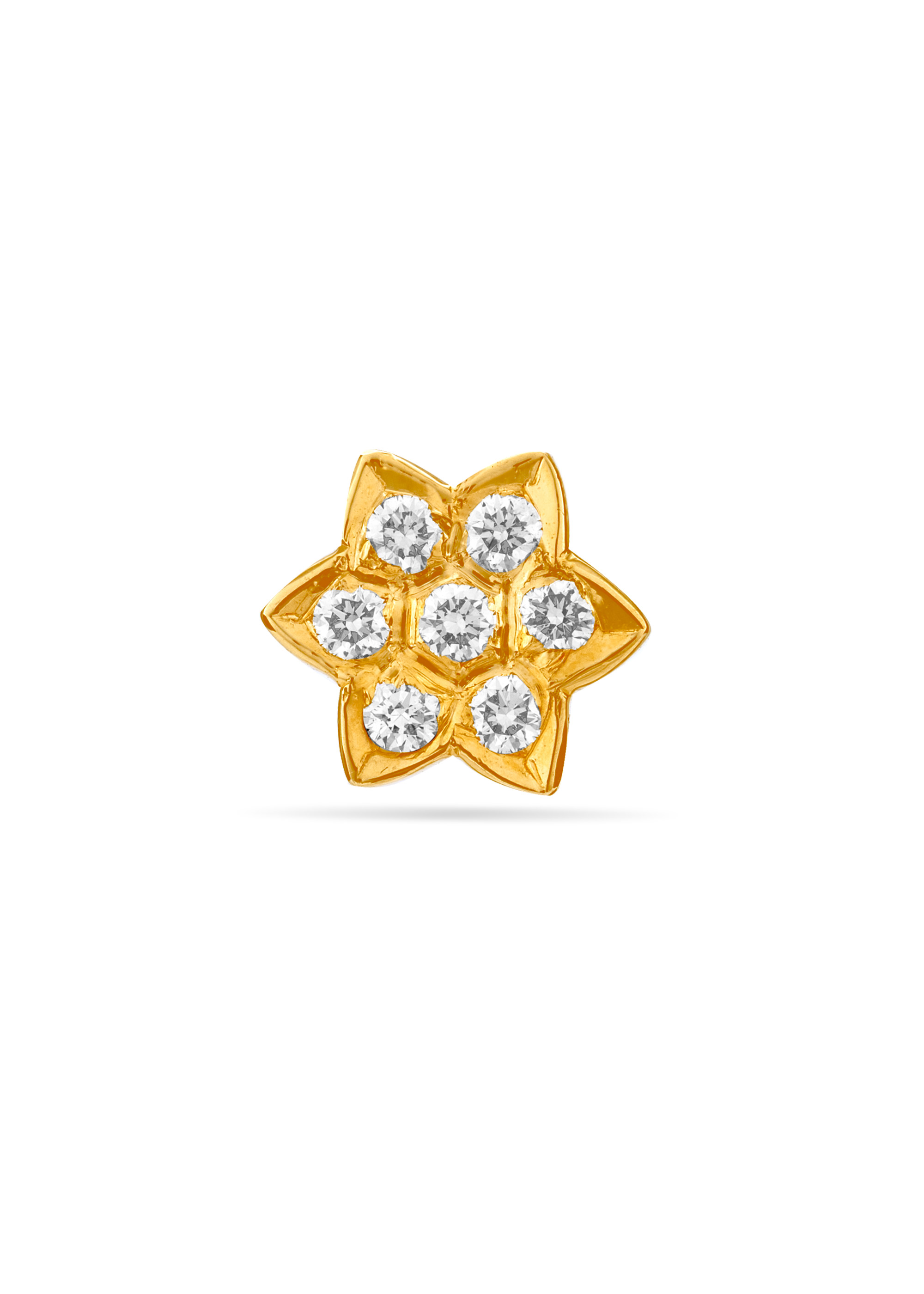 Graceful Floral Shine Diamond Nose Pin