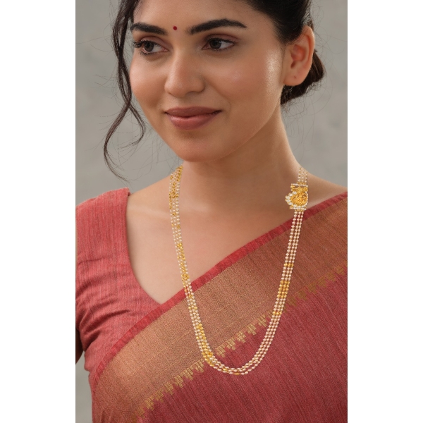 Lakshmi Pearl 22K Gold Necklace