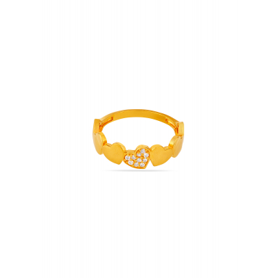 Heartbeat Spark 22K Gold Finger Ring