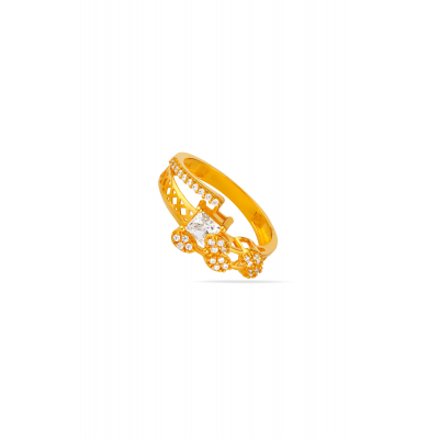 Trend Line 22K Gold Spark Party Finger Ring