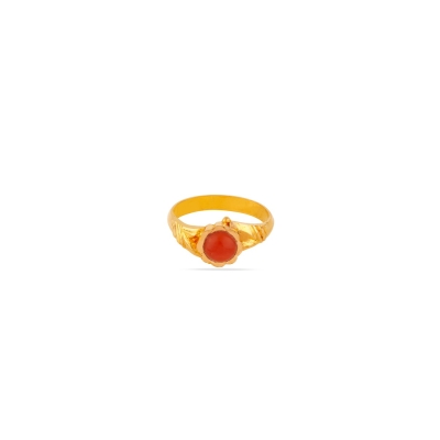 Tiny Traditions 22K Gold Green Finger Ring