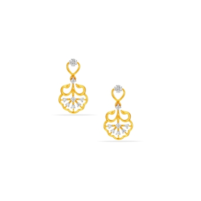Royal Peacock Diamond Hanging Earring