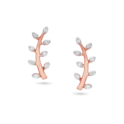 Leafy Delight Diamond Stud Earring