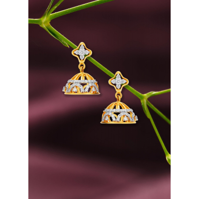 Magical Blossom Diamond Jhumka Earring