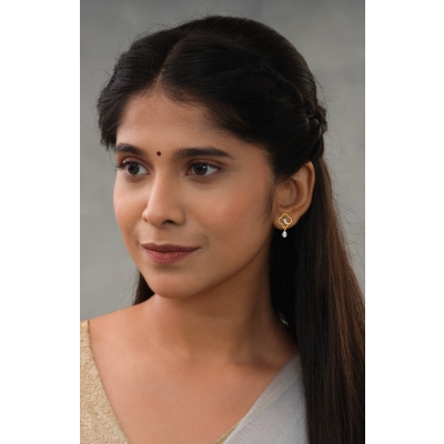 Playful Cloud Diamond Hanging Earring