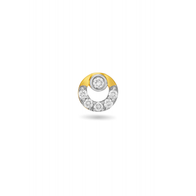Curved Aura Diamond Nose Pin