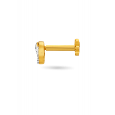 Curved Aura Diamond Nose Pin