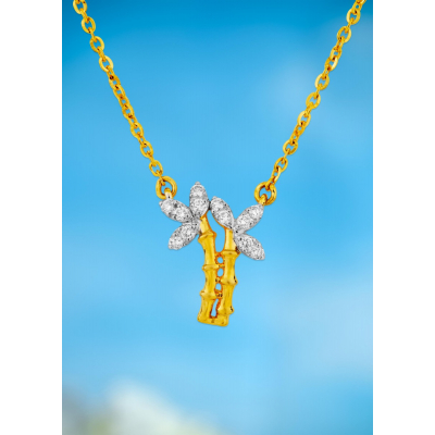 Nature's Bamboo Diamond Traditional Pendant