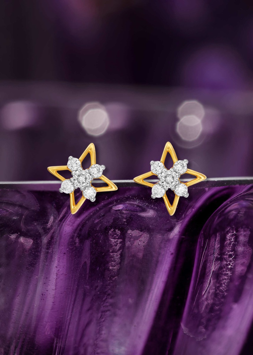 Timeless Arched Diamond Stud Earring