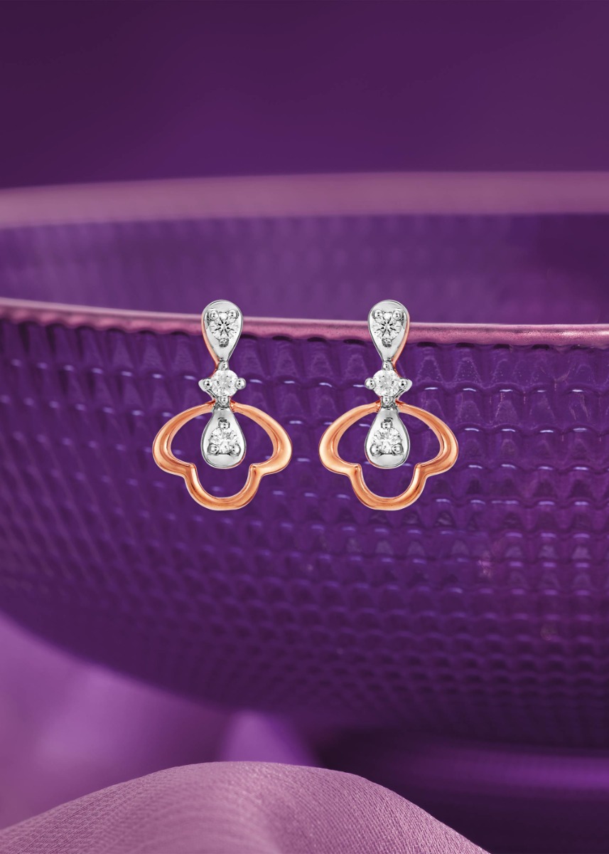 Clouds of Diamond Hanging Earring